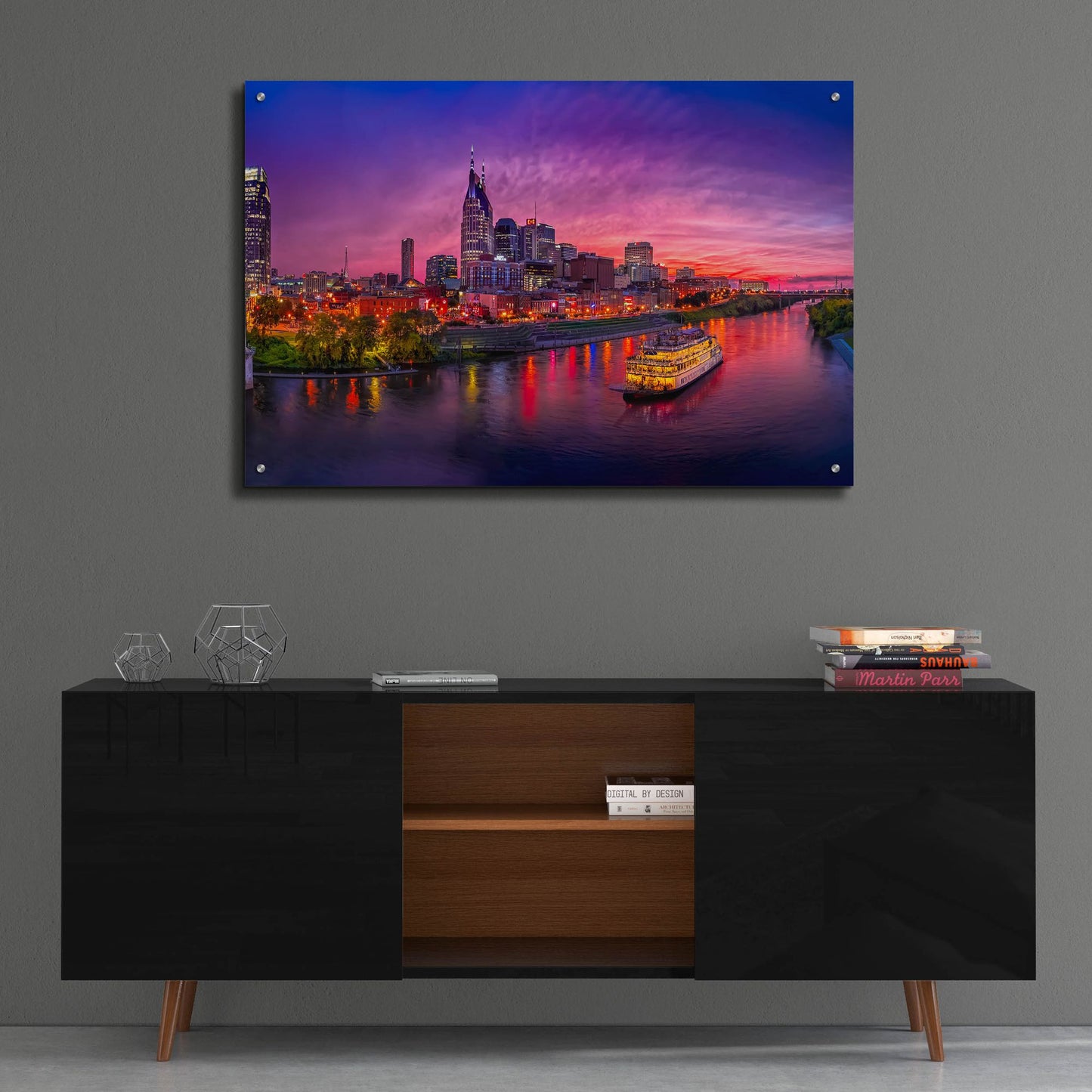 Epic Art 'Nashvile Glow' by Jonathan Ross, Acrylic Glass Wall Art,36x24