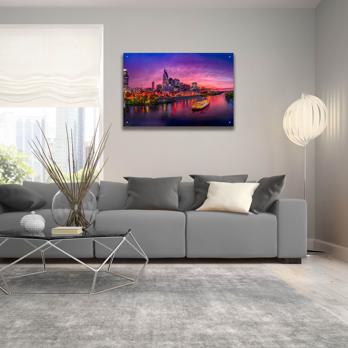 Epic Art 'Nashvile Glow' by Jonathan Ross, Acrylic Glass Wall Art,36x24