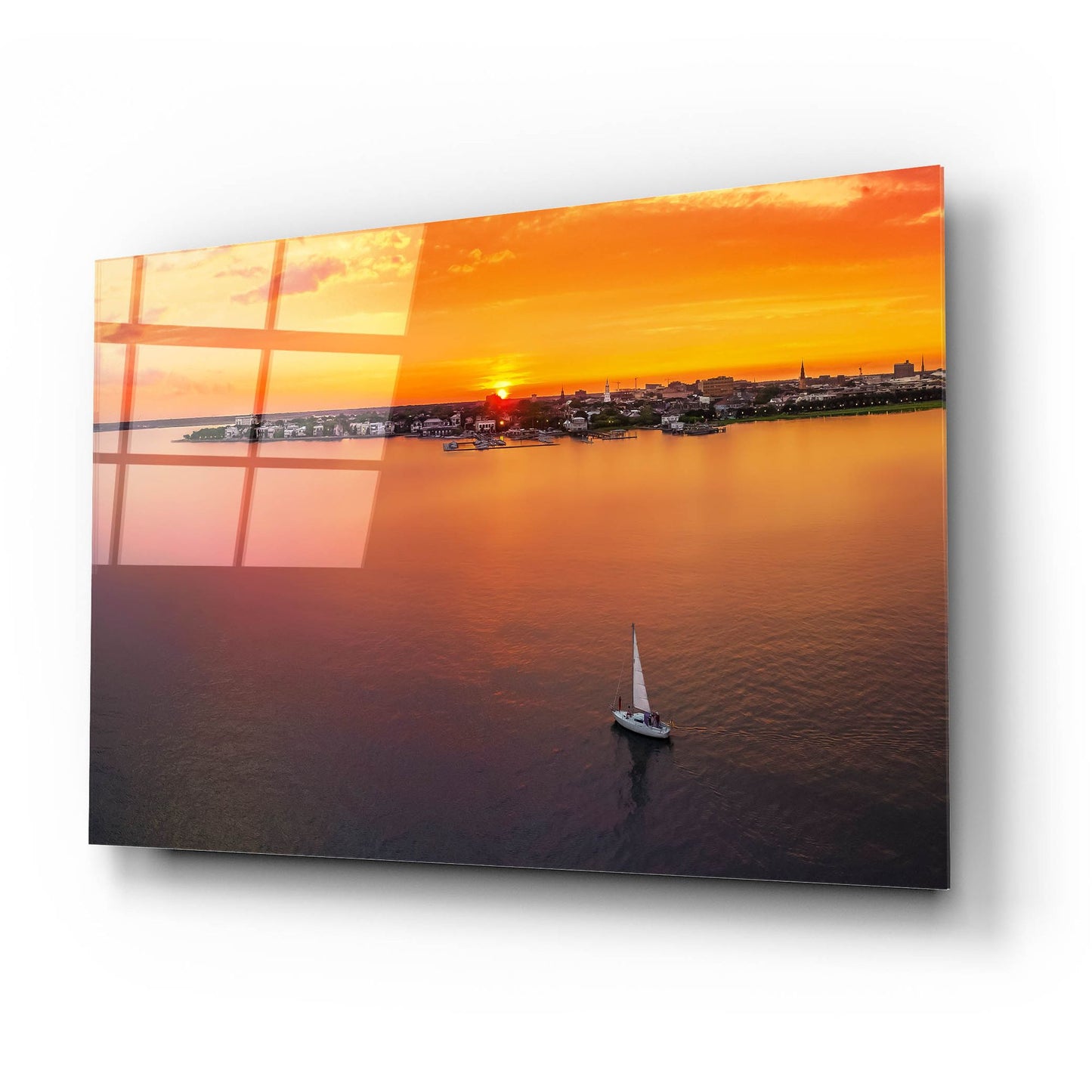 Epic Art 'Sailing In Charleston' by Jonathan Ross, Acrylic Glass Wall Art,24x16