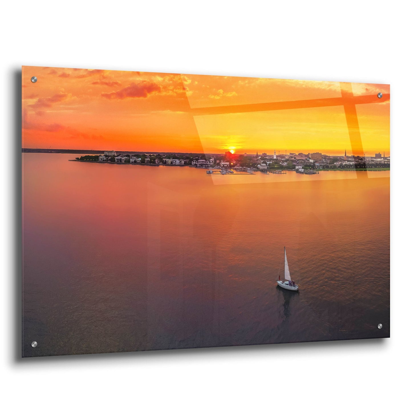 Epic Art 'Sailing In Charleston' by Jonathan Ross, Acrylic Glass Wall Art,36x24