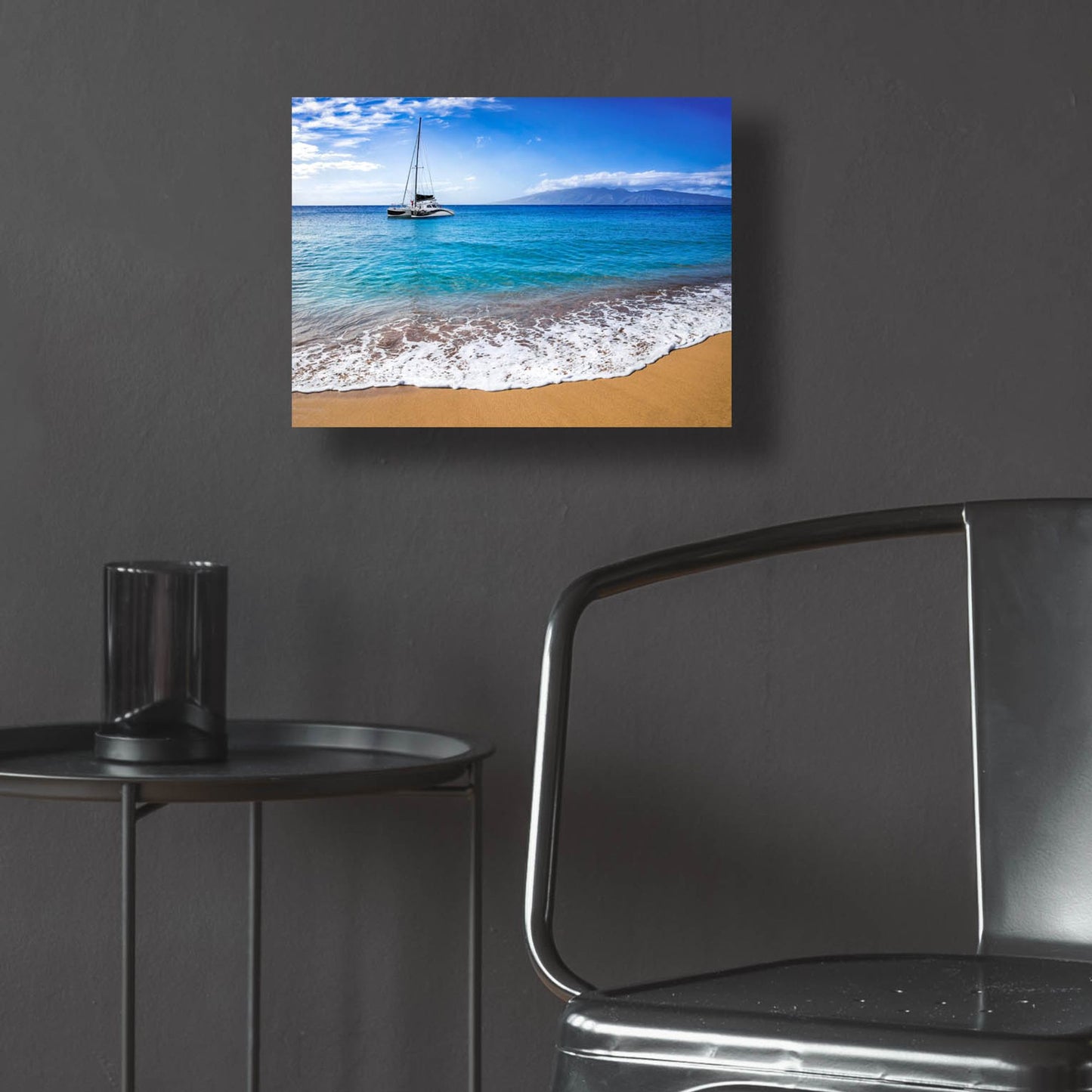 Epic Art 'Sailing Near Maui' by Jonathan Ross, Acrylic Glass Wall Art,16x12