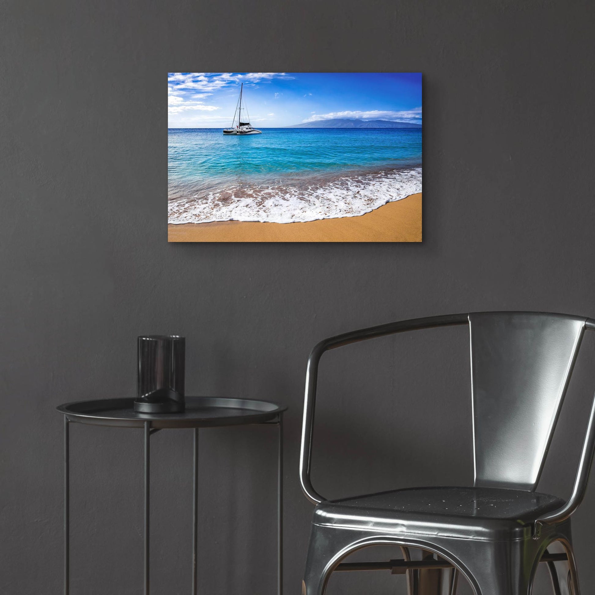 Epic Art 'Sailing Near Maui' by Jonathan Ross, Acrylic Glass Wall Art,24x16