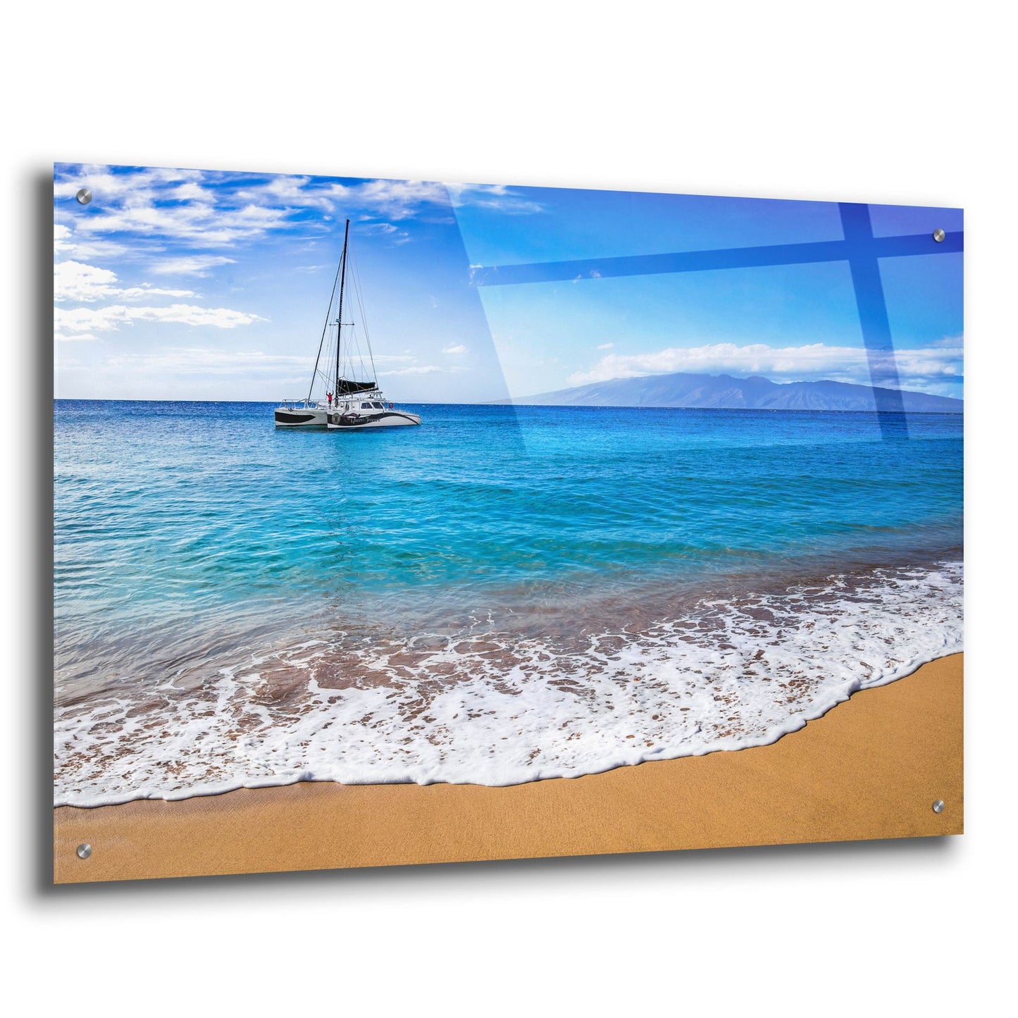 Epic Art 'Sailing Near Maui' by Jonathan Ross, Acrylic Glass Wall Art,36x24