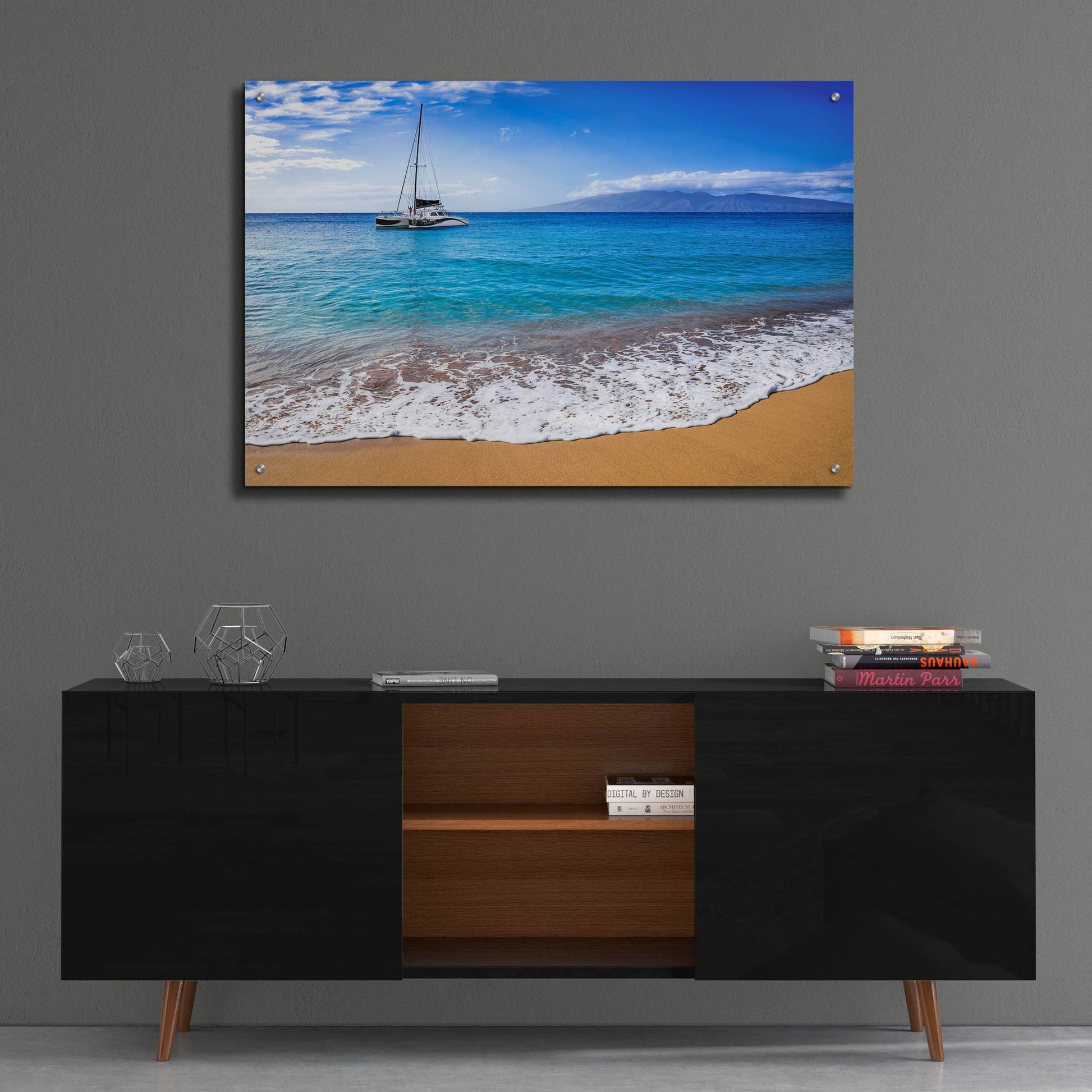 Epic Art 'Sailing Near Maui' by Jonathan Ross, Acrylic Glass Wall Art,36x24