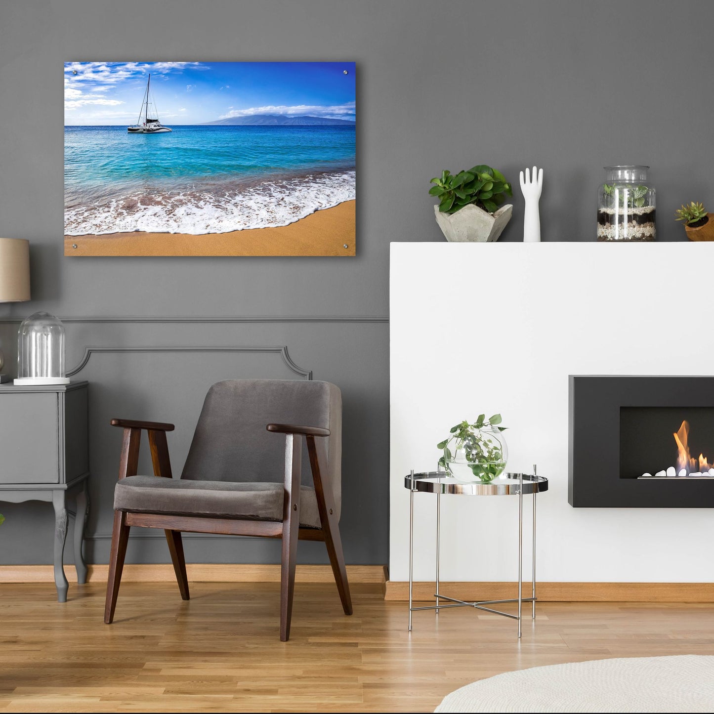 Epic Art 'Sailing Near Maui' by Jonathan Ross, Acrylic Glass Wall Art,36x24