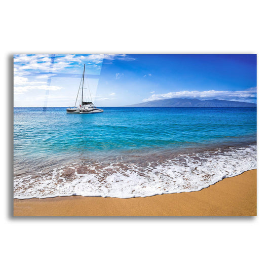 Epic Art 'Sailing Near Maui' by Jonathan Ross, Acrylic Glass Wall Art