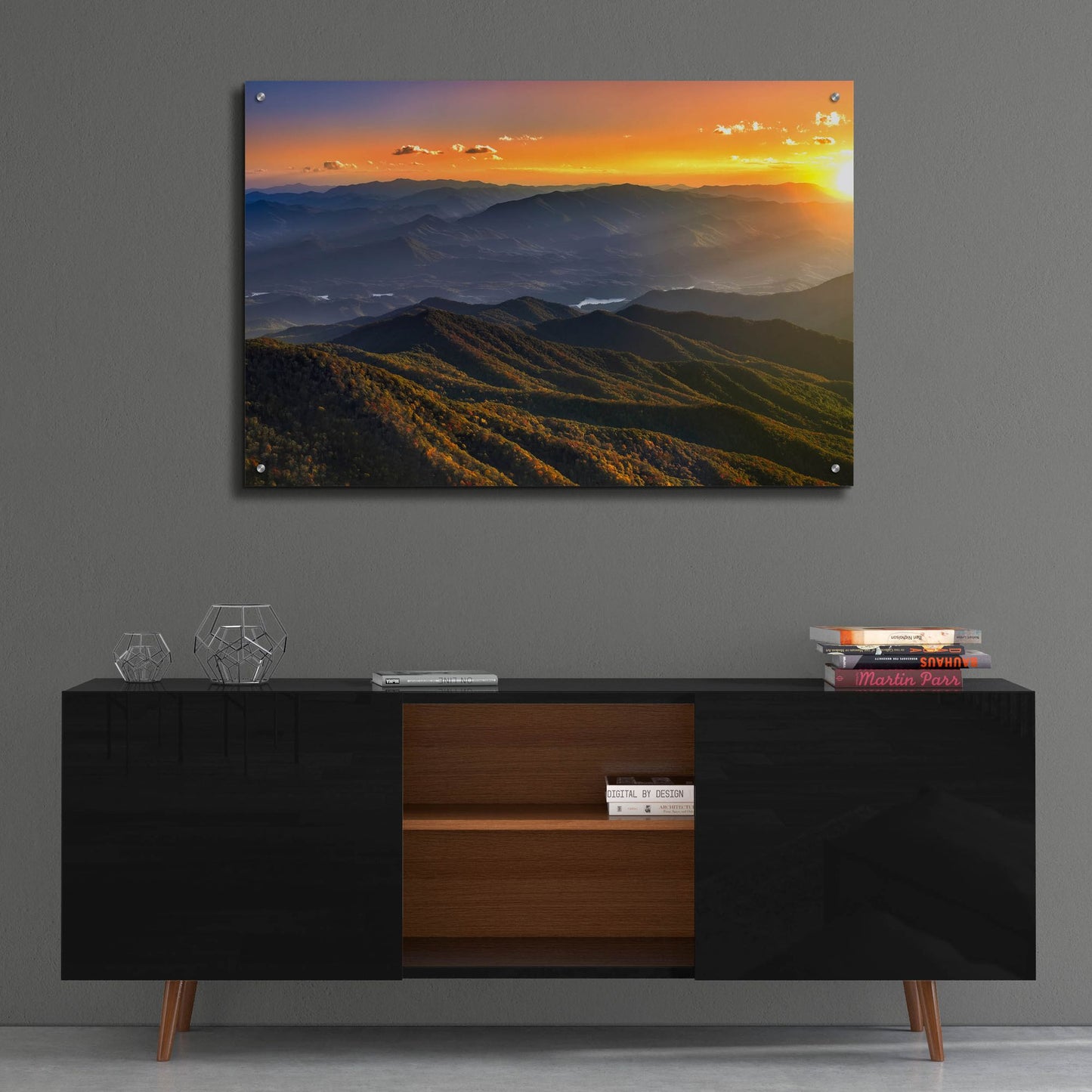 Epic Art 'Smoky Mountains Sunset' by Jonathan Ross, Acrylic Glass Wall Art,36x24