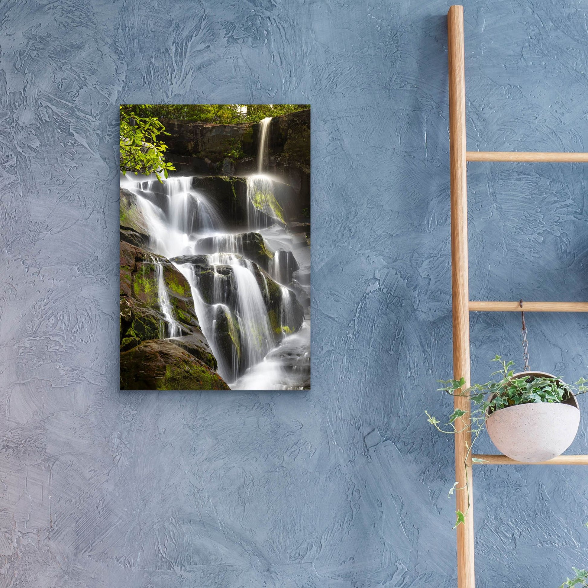 Epic Art 'Smoky Mountains Waterfall' by Jonathan Ross, Acrylic Glass Wall Art,16x24