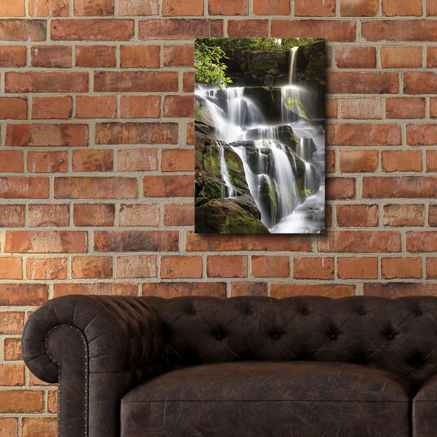 Epic Art 'Smoky Mountains Waterfall' by Jonathan Ross, Acrylic Glass Wall Art,16x24