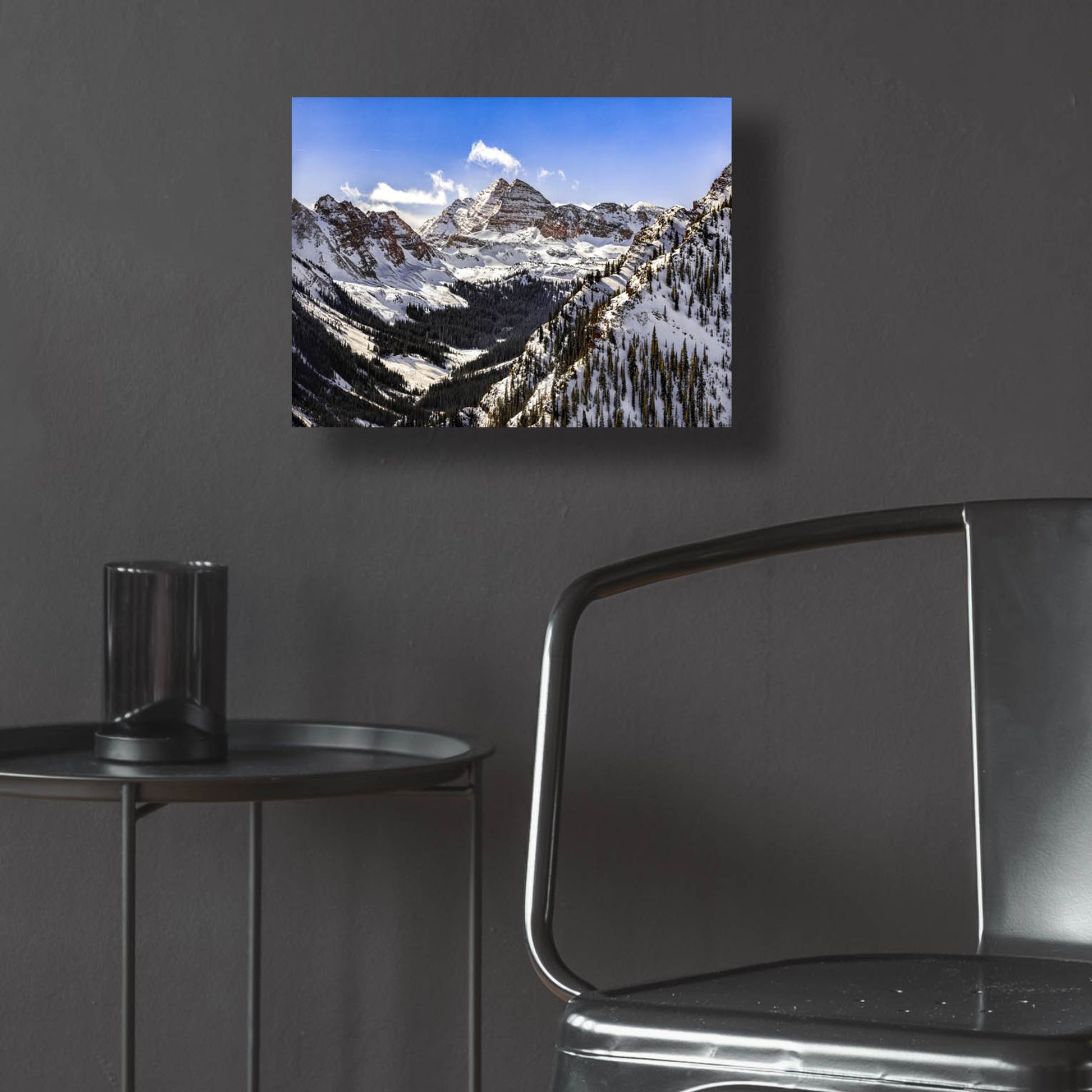 Epic Art 'Snow Covered Maroon Bells' by Jonathan Ross, Acrylic Glass Wall Art,16x12