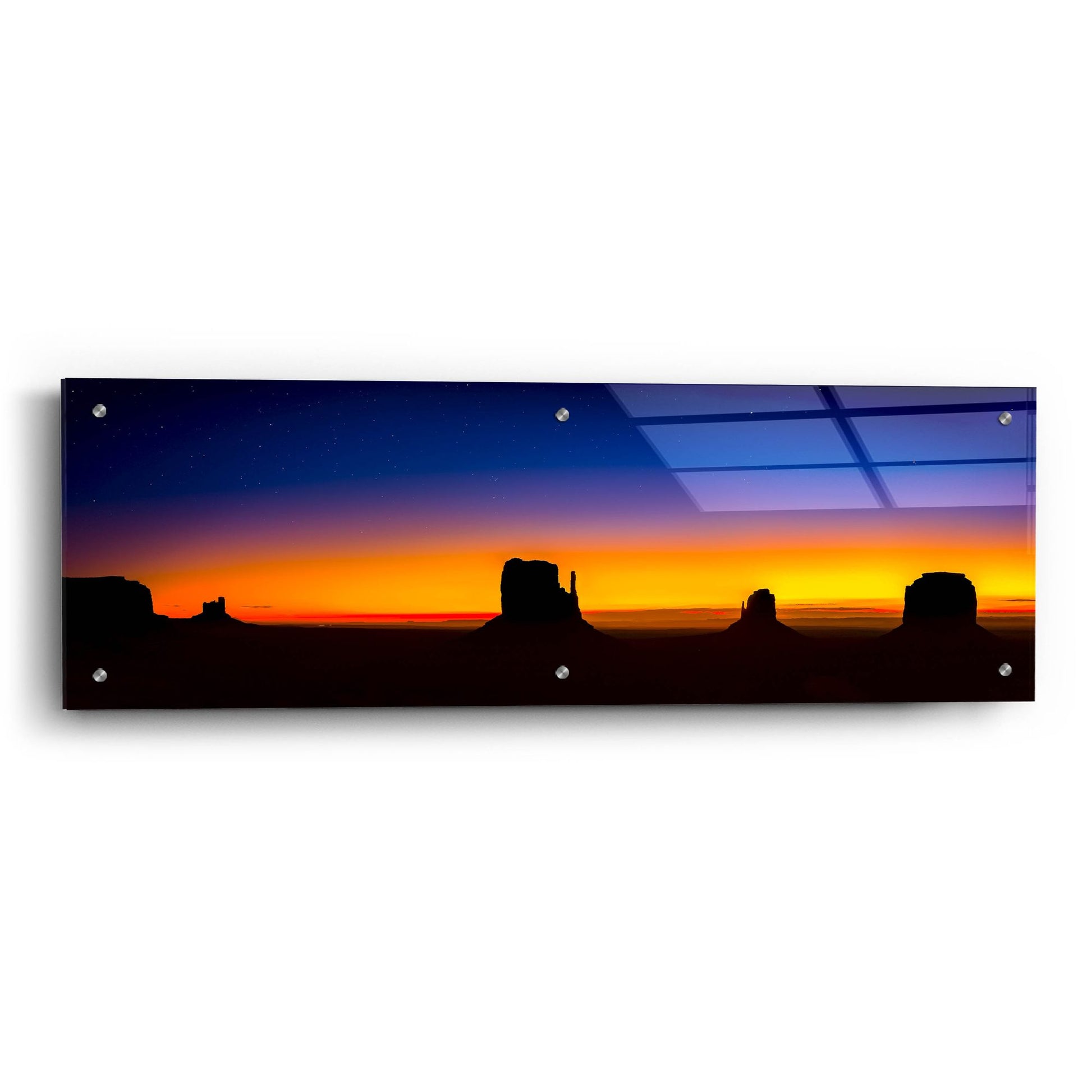 Epic Art 'Sunrise In The Valley' by Jonathan Ross, Acrylic Glass Wall Art,36x12