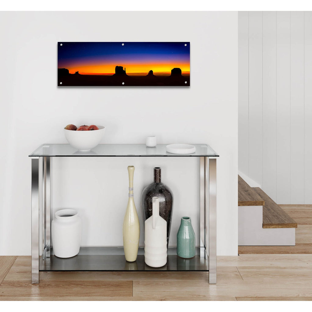 Epic Art 'Sunrise In The Valley' by Jonathan Ross, Acrylic Glass Wall Art,36x12