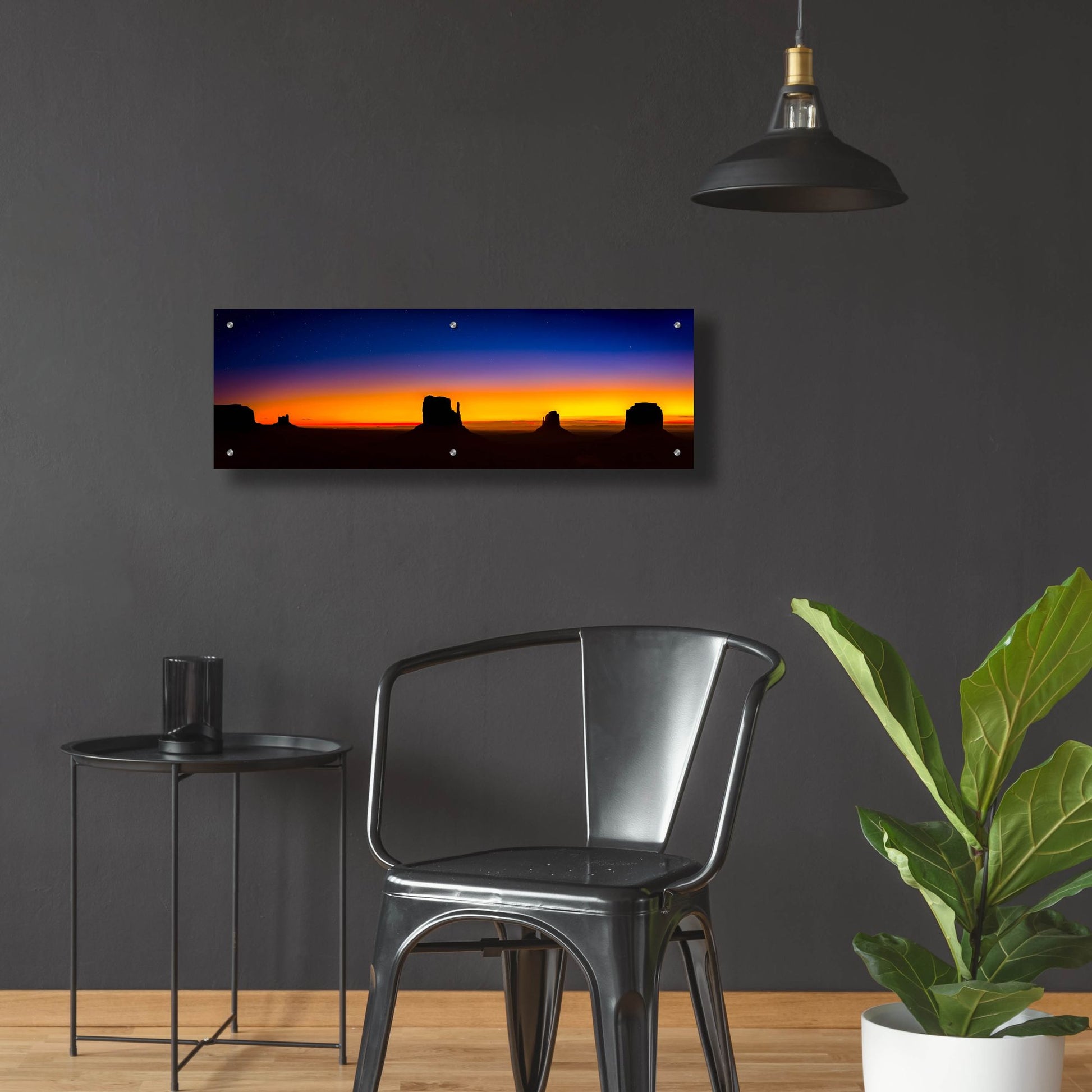 Epic Art 'Sunrise In The Valley' by Jonathan Ross, Acrylic Glass Wall Art,36x12