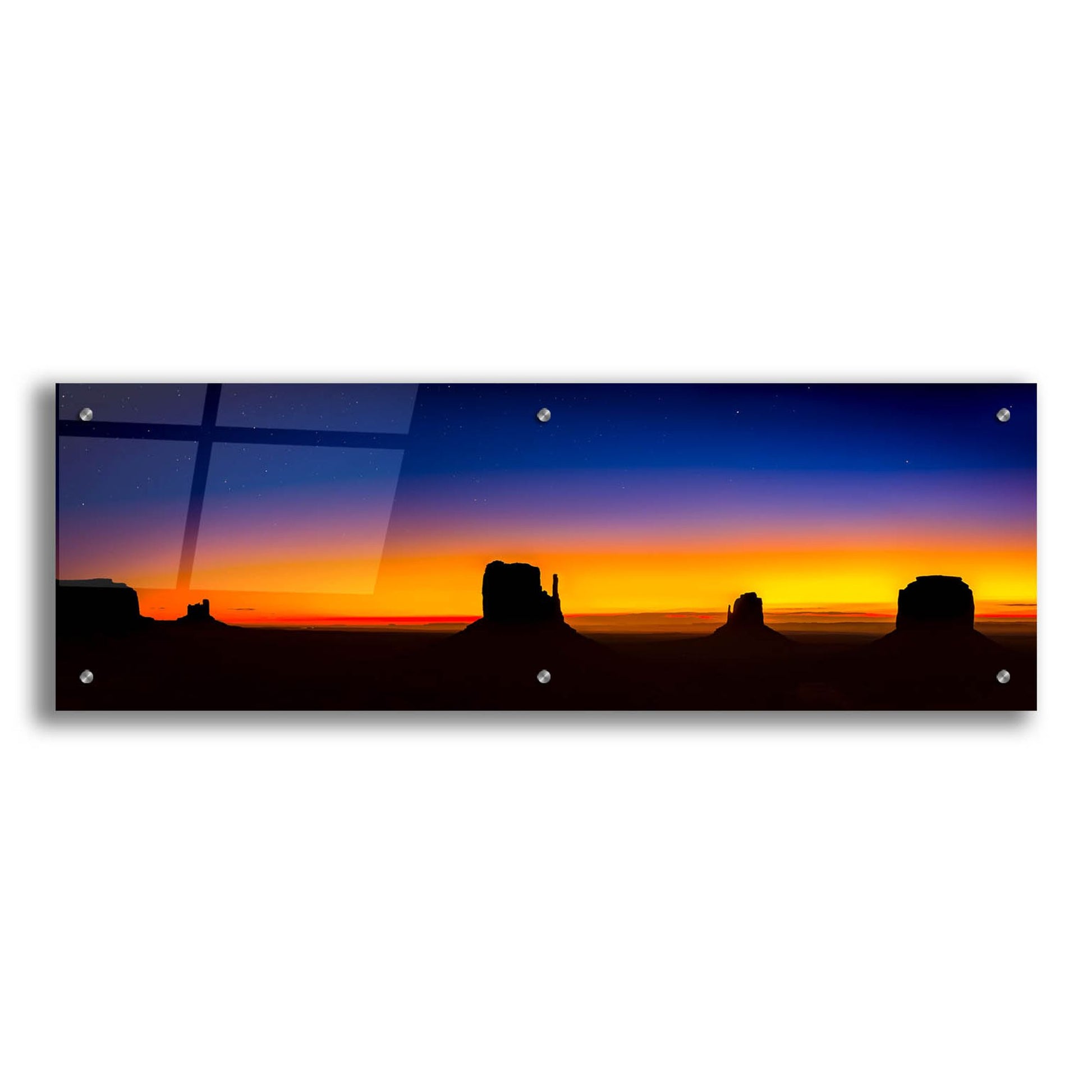 Epic Art 'Sunrise In The Valley' by Jonathan Ross, Acrylic Glass Wall Art,36x12