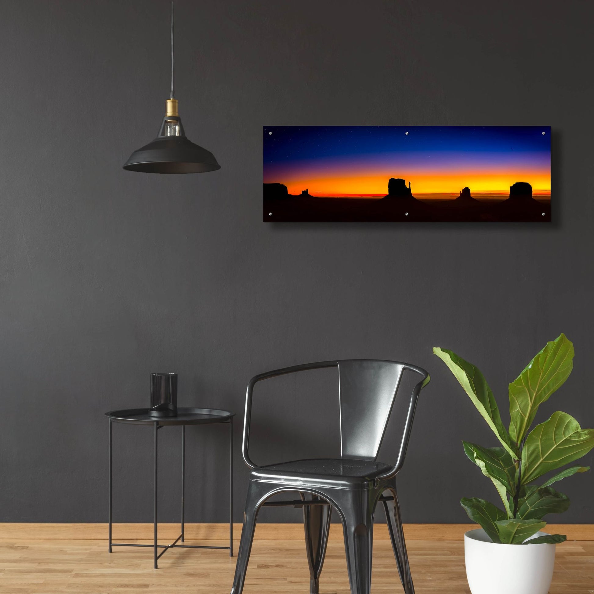 Epic Art 'Sunrise In The Valley' by Jonathan Ross, Acrylic Glass Wall Art,48x16