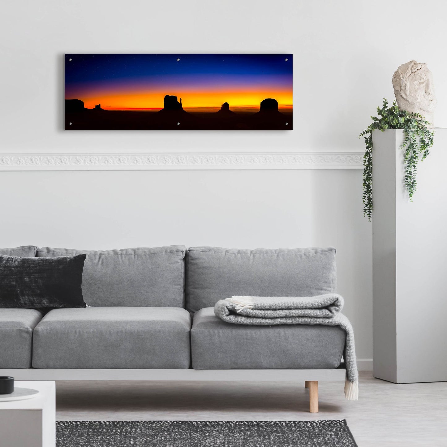 Epic Art 'Sunrise In The Valley' by Jonathan Ross, Acrylic Glass Wall Art,48x16