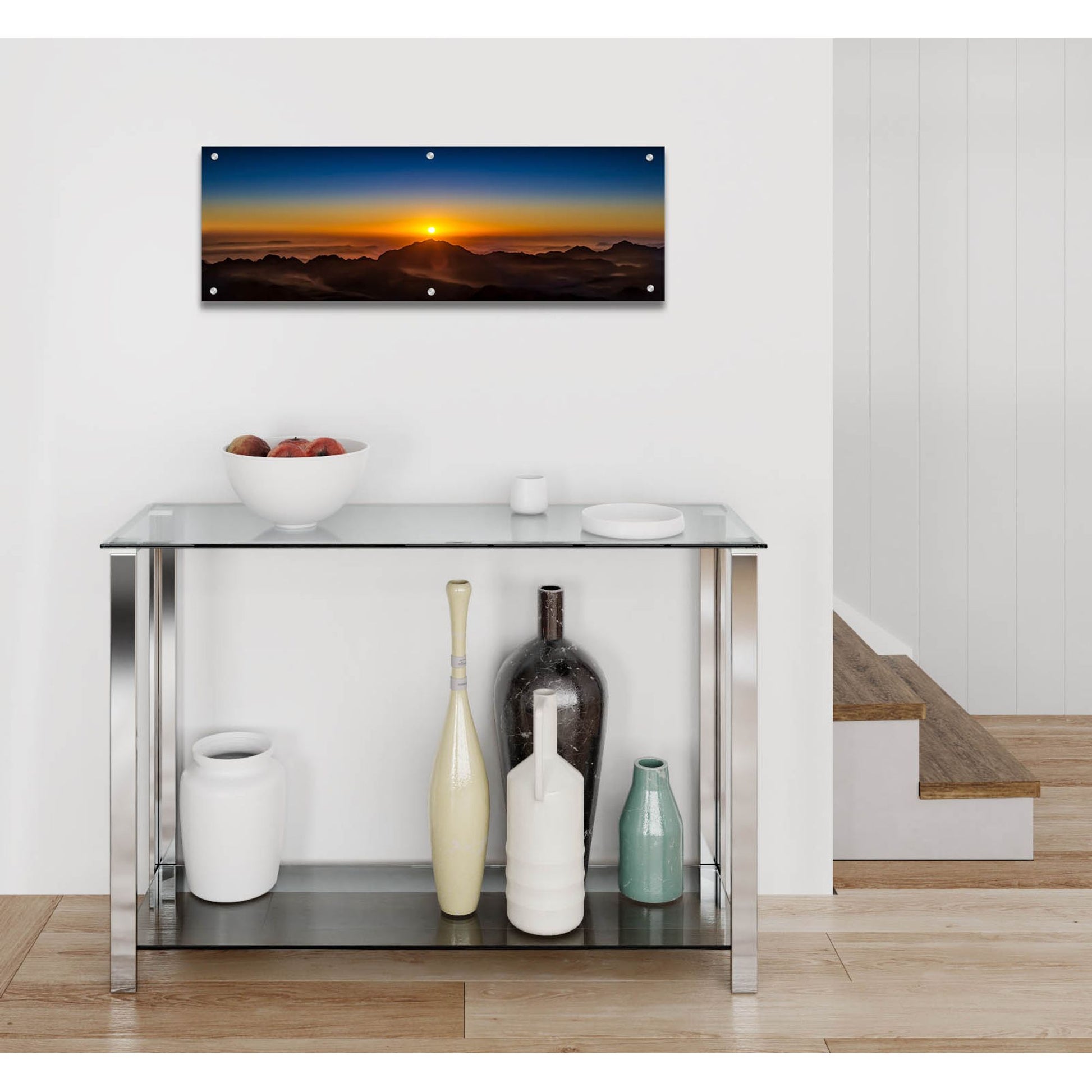 Epic Art 'Sunrise Over Sinai' by Jonathan Ross, Acrylic Glass Wall Art,36x12