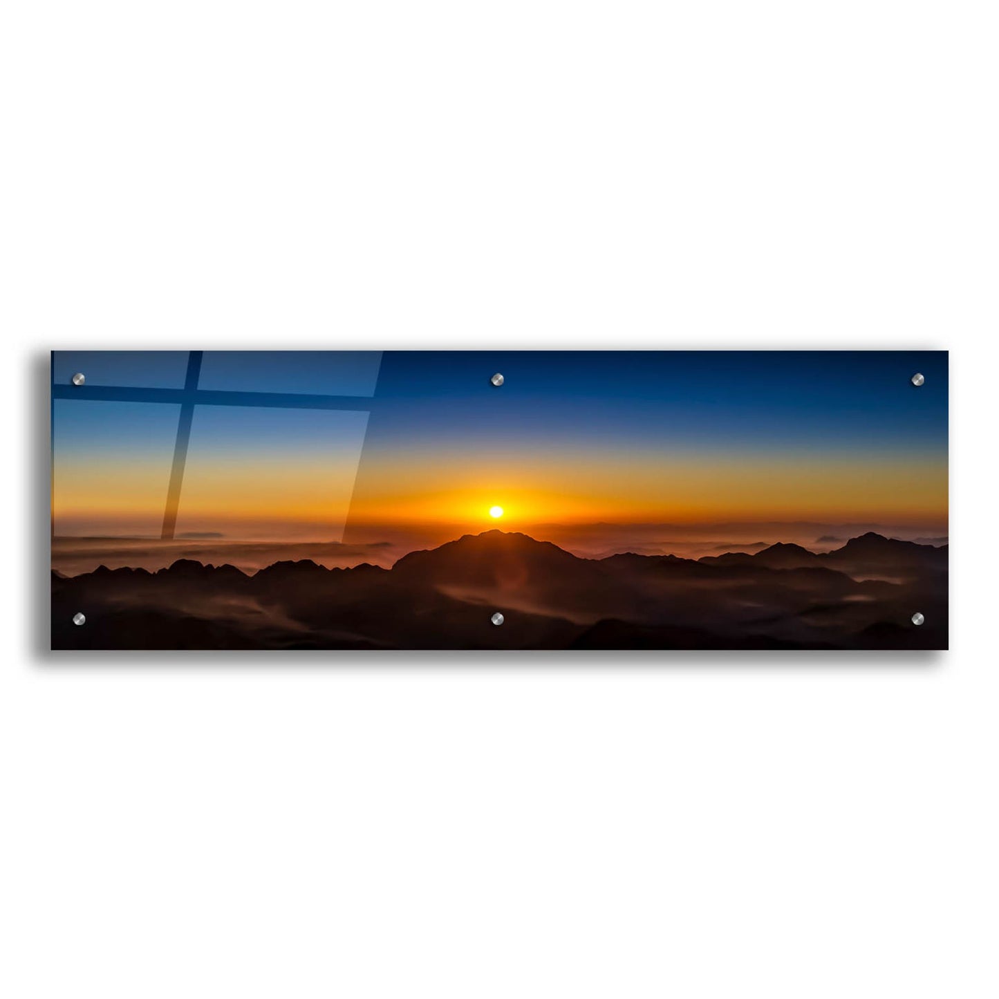 Epic Art 'Sunrise Over Sinai' by Jonathan Ross, Acrylic Glass Wall Art,36x12