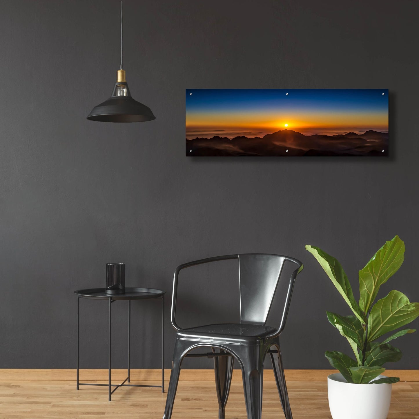 Epic Art 'Sunrise Over Sinai' by Jonathan Ross, Acrylic Glass Wall Art,48x16