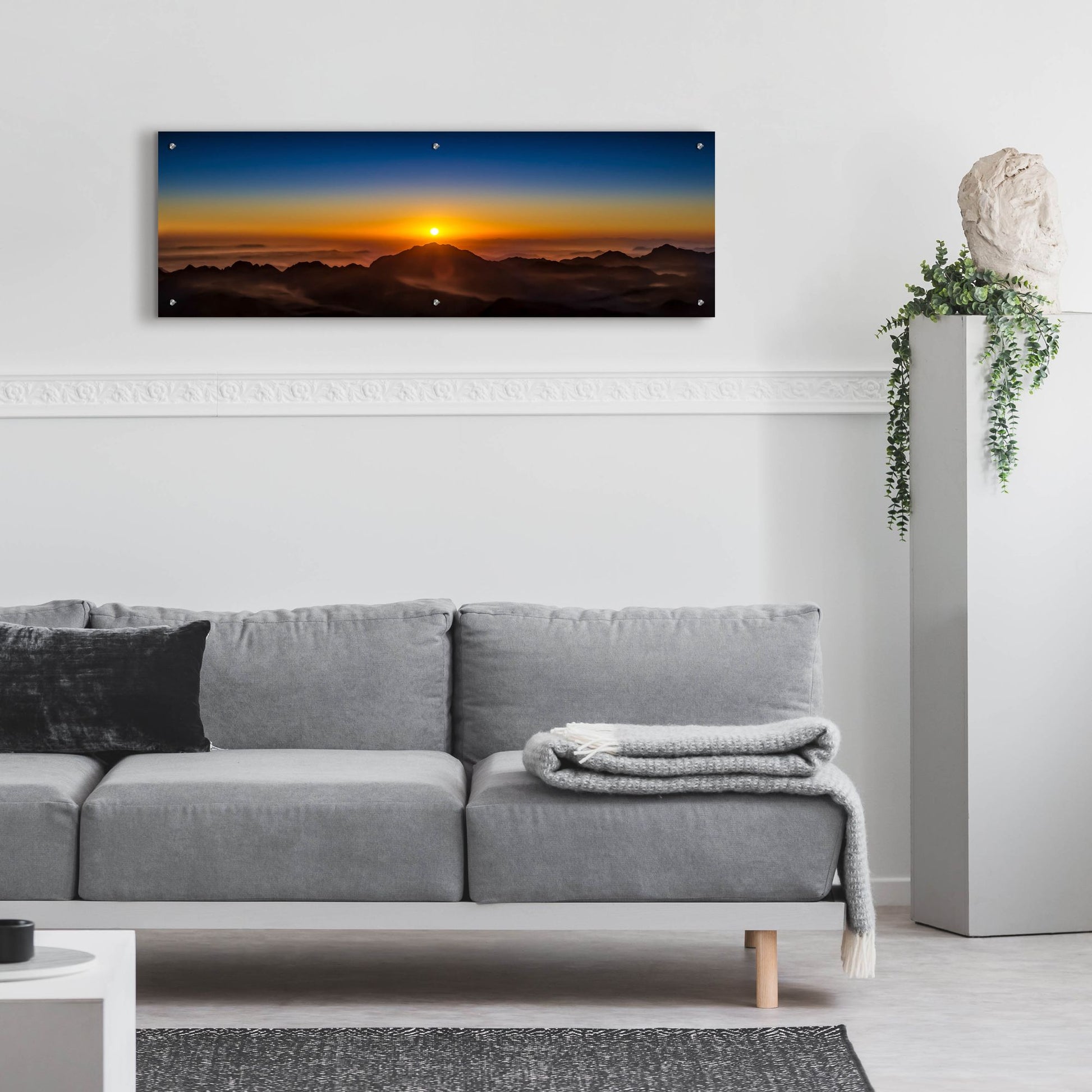 Epic Art 'Sunrise Over Sinai' by Jonathan Ross, Acrylic Glass Wall Art,48x16