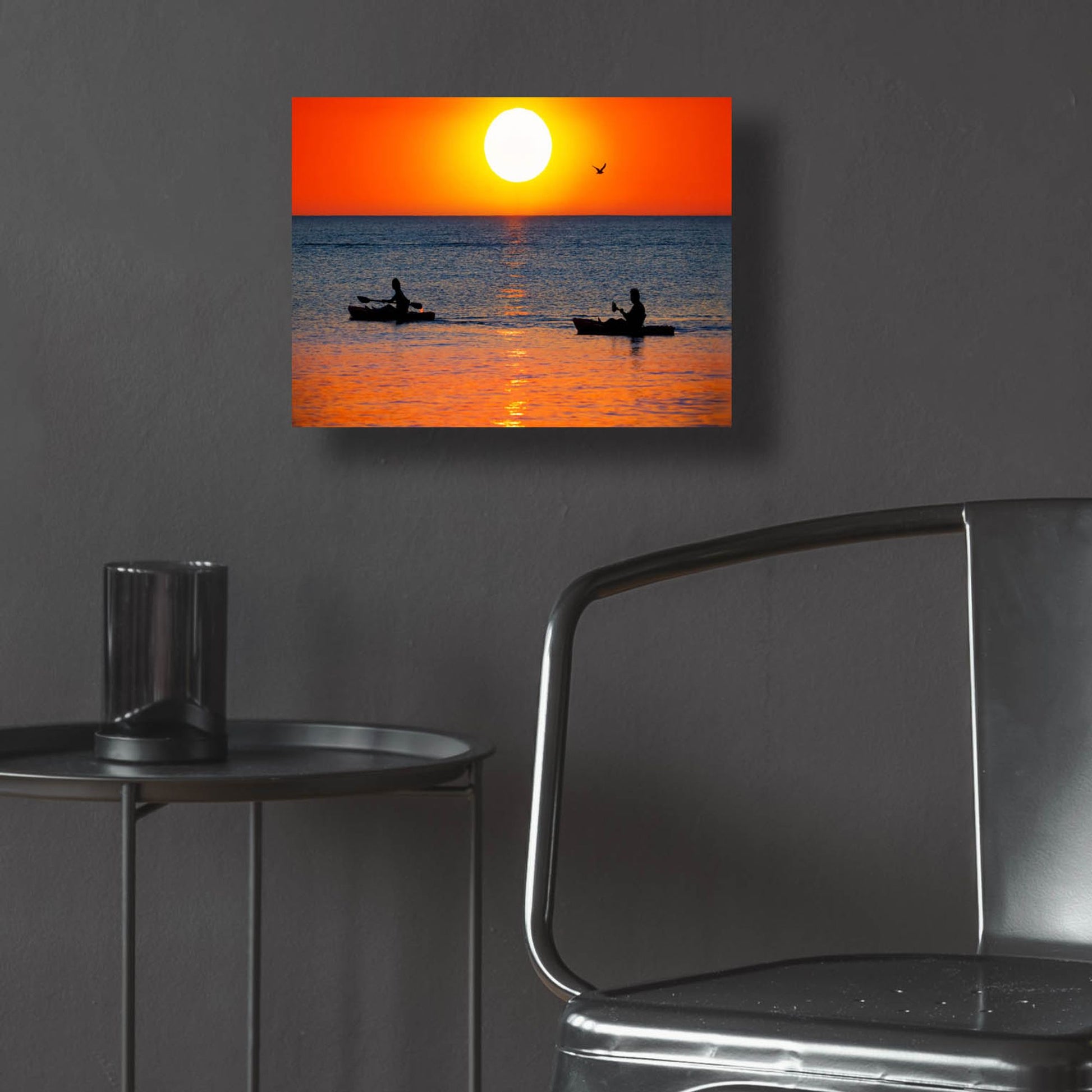 Epic Art 'Sunset Excursion' by Jonathan Ross, Acrylic Glass Wall Art,16x12