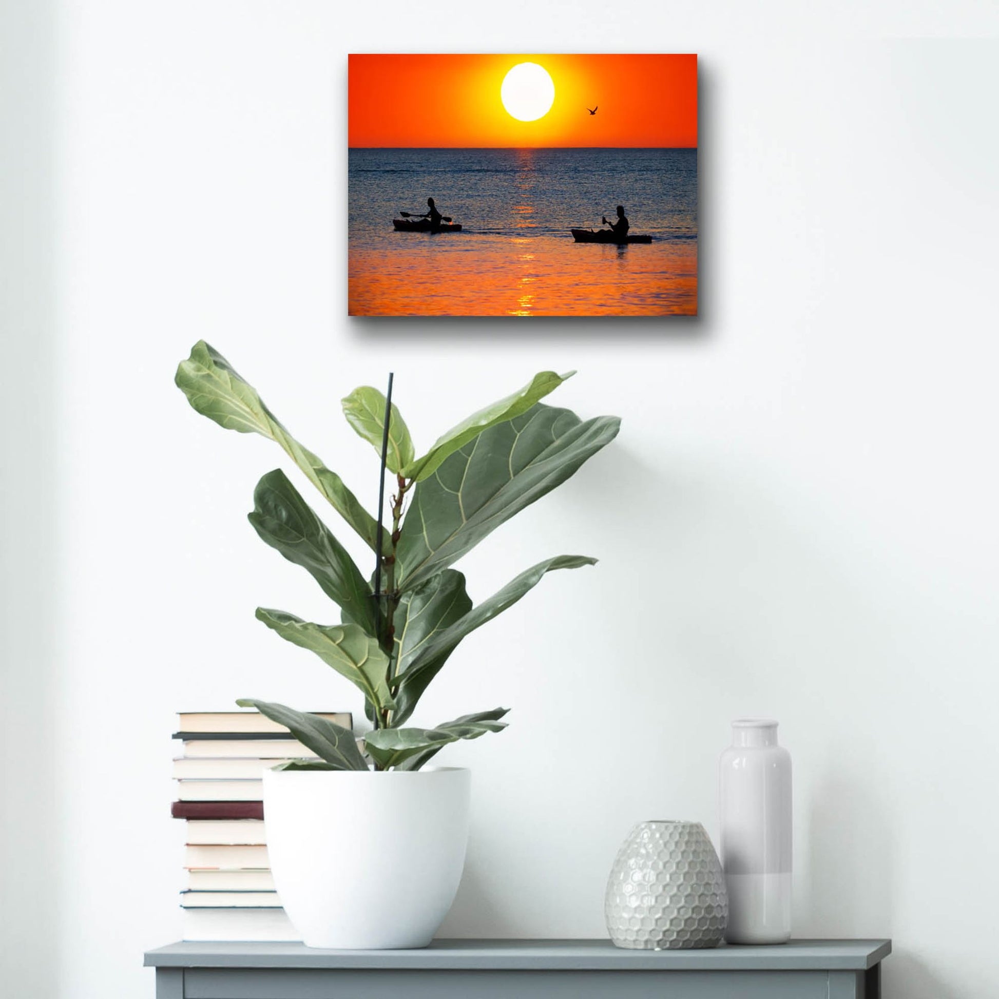 Epic Art 'Sunset Excursion' by Jonathan Ross, Acrylic Glass Wall Art,16x12