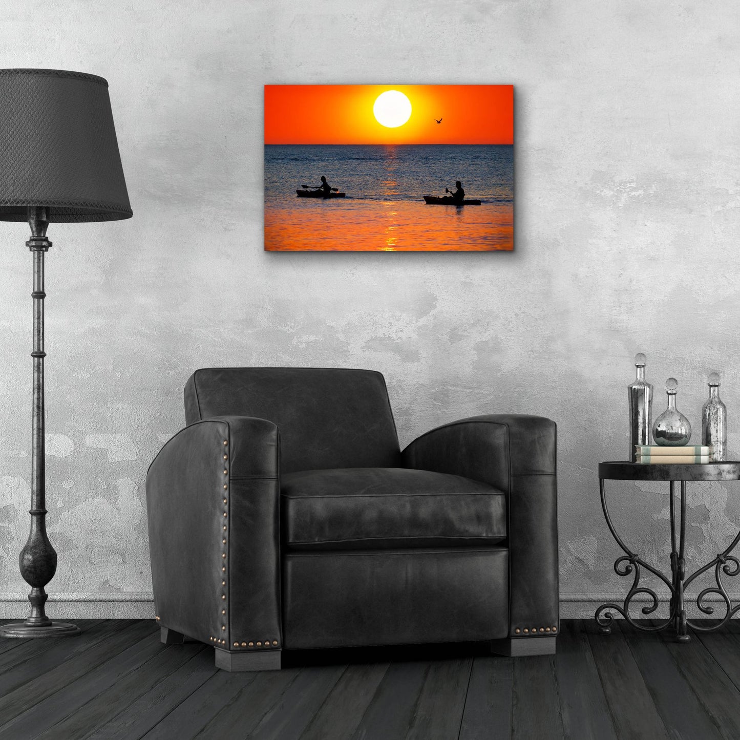 Epic Art 'Sunset Excursion' by Jonathan Ross, Acrylic Glass Wall Art,24x16