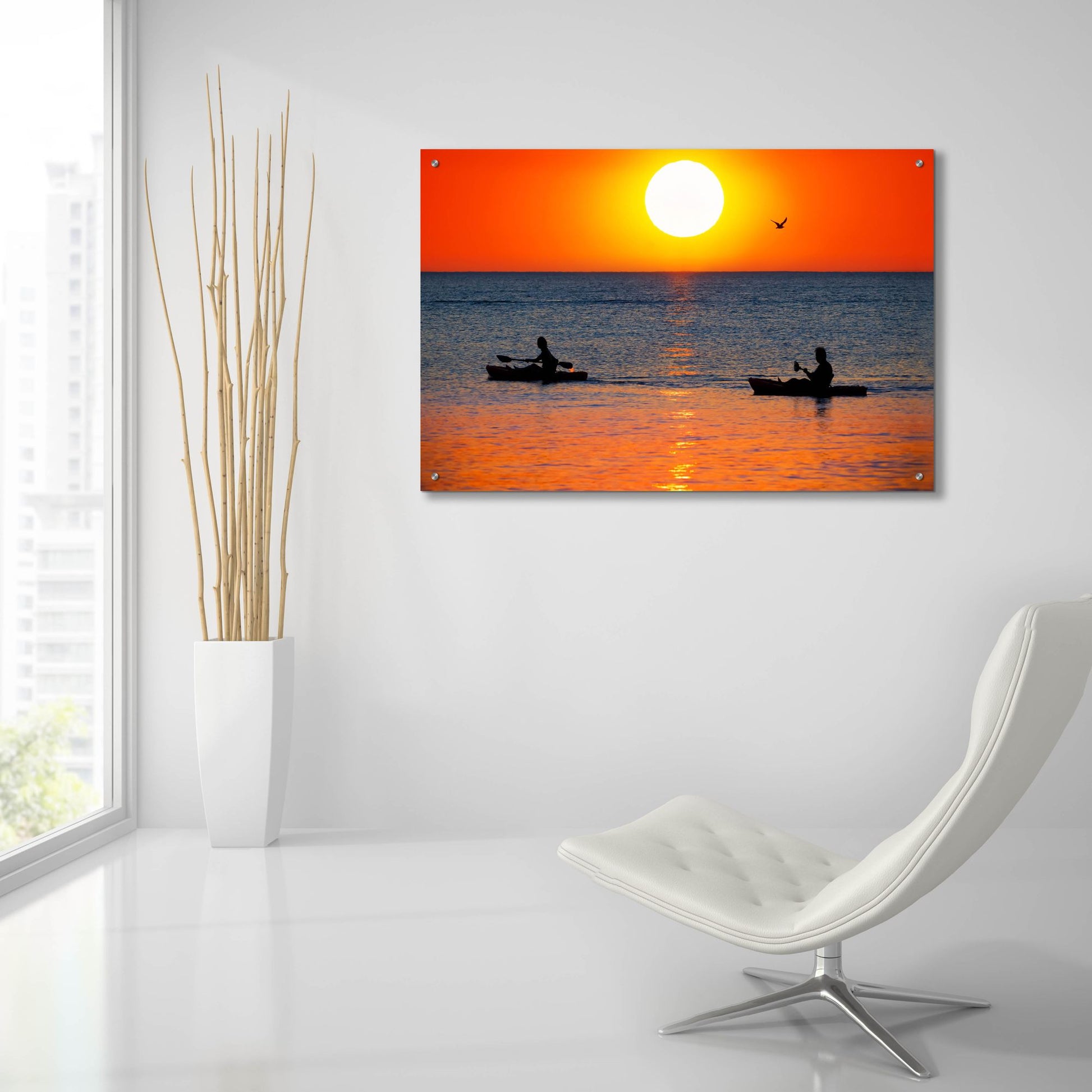 Epic Art 'Sunset Excursion' by Jonathan Ross, Acrylic Glass Wall Art,36x24