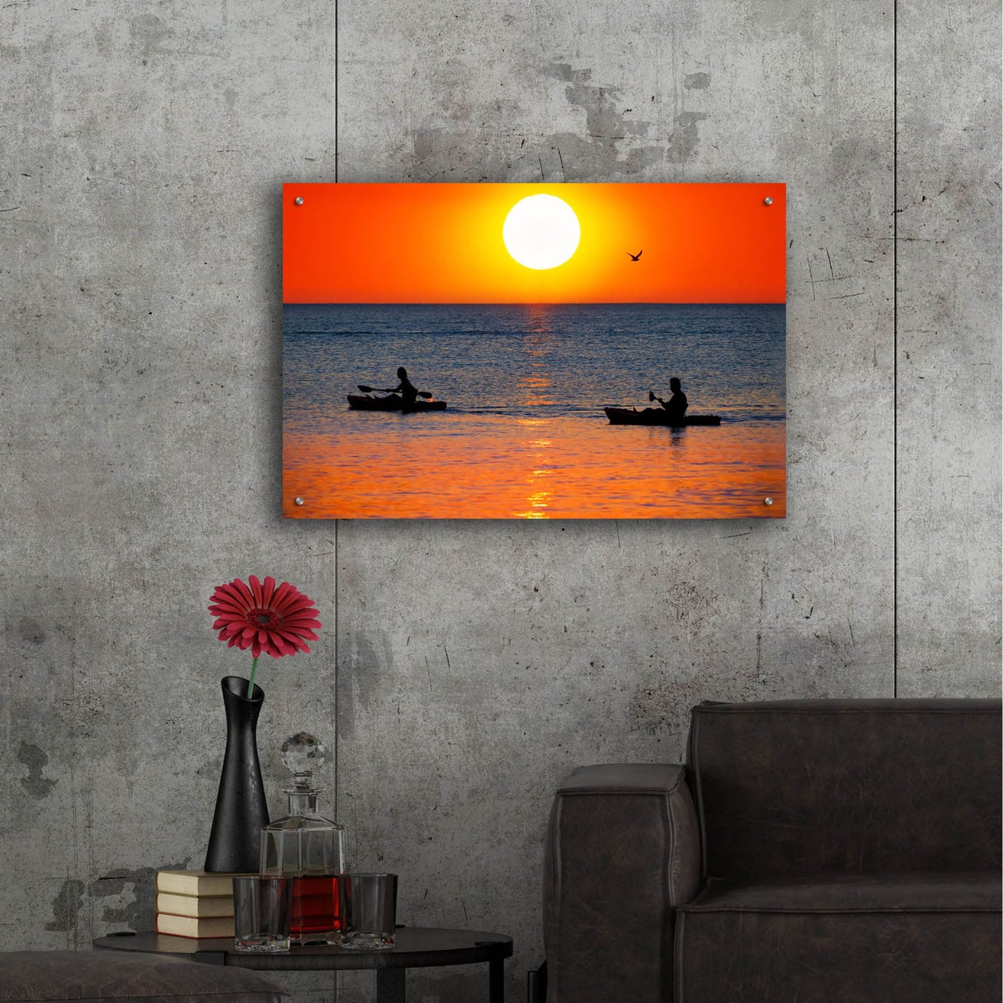 Epic Art 'Sunset Excursion' by Jonathan Ross, Acrylic Glass Wall Art,36x24