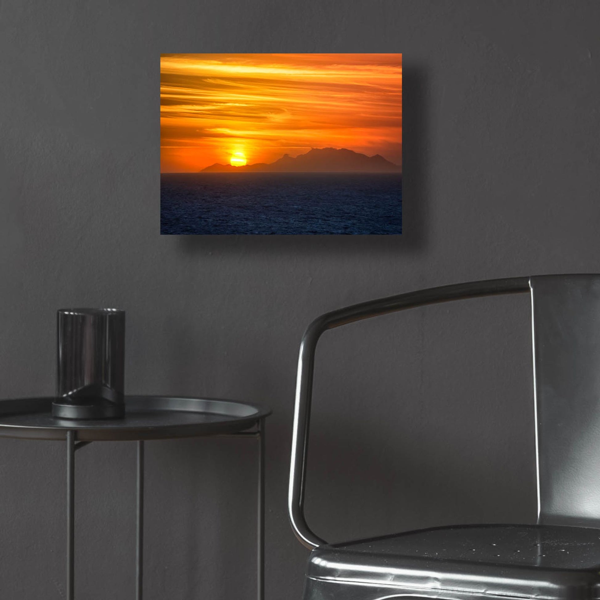 Epic Art 'Sunset Over The Caribbean' by Jonathan Ross, Acrylic Glass Wall Art,16x12