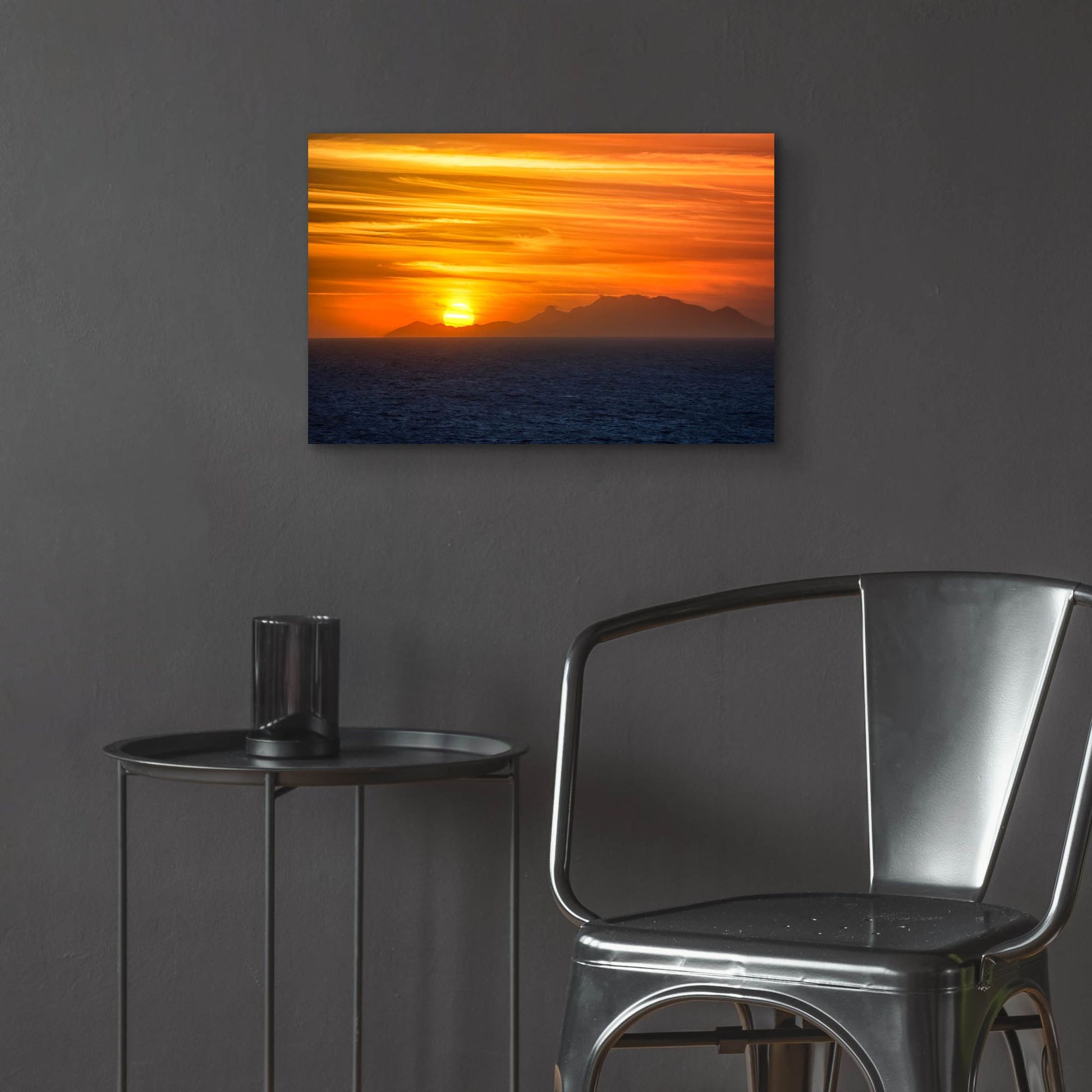 Epic Art 'Sunset Over The Caribbean' by Jonathan Ross, Acrylic Glass Wall Art,24x16