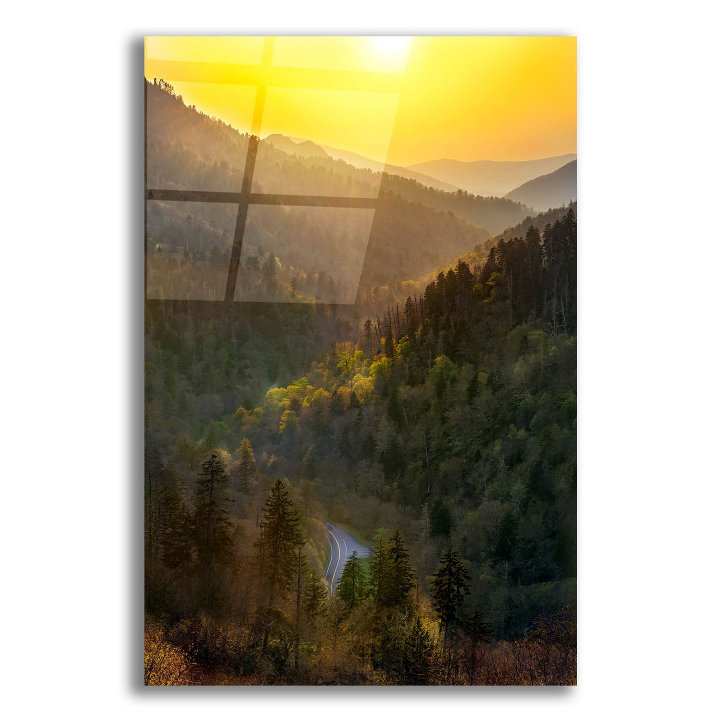 Epic Art 'Sunset Valley In The Smokies' by Jonathan Ross, Acrylic Glass Wall Art,12x16