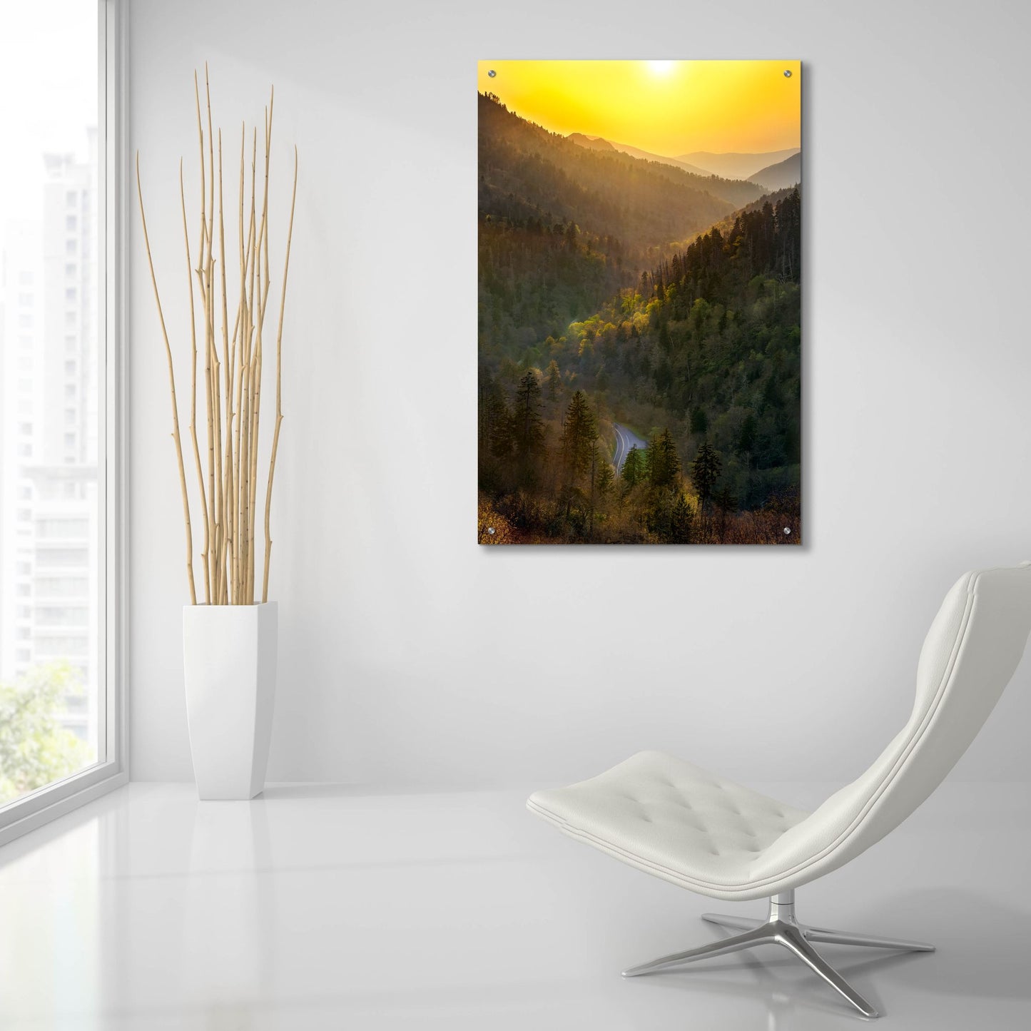 Epic Art 'Sunset Valley In The Smokies' by Jonathan Ross, Acrylic Glass Wall Art,24x36