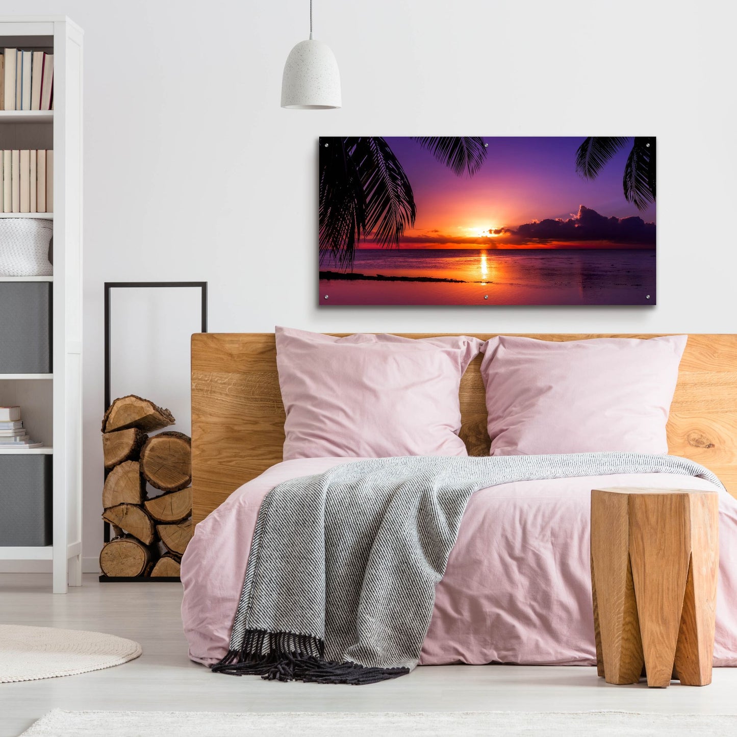 Epic Art 'Tahiti Sunset' by Jonathan Ross, Acrylic Glass Wall Art,48x24