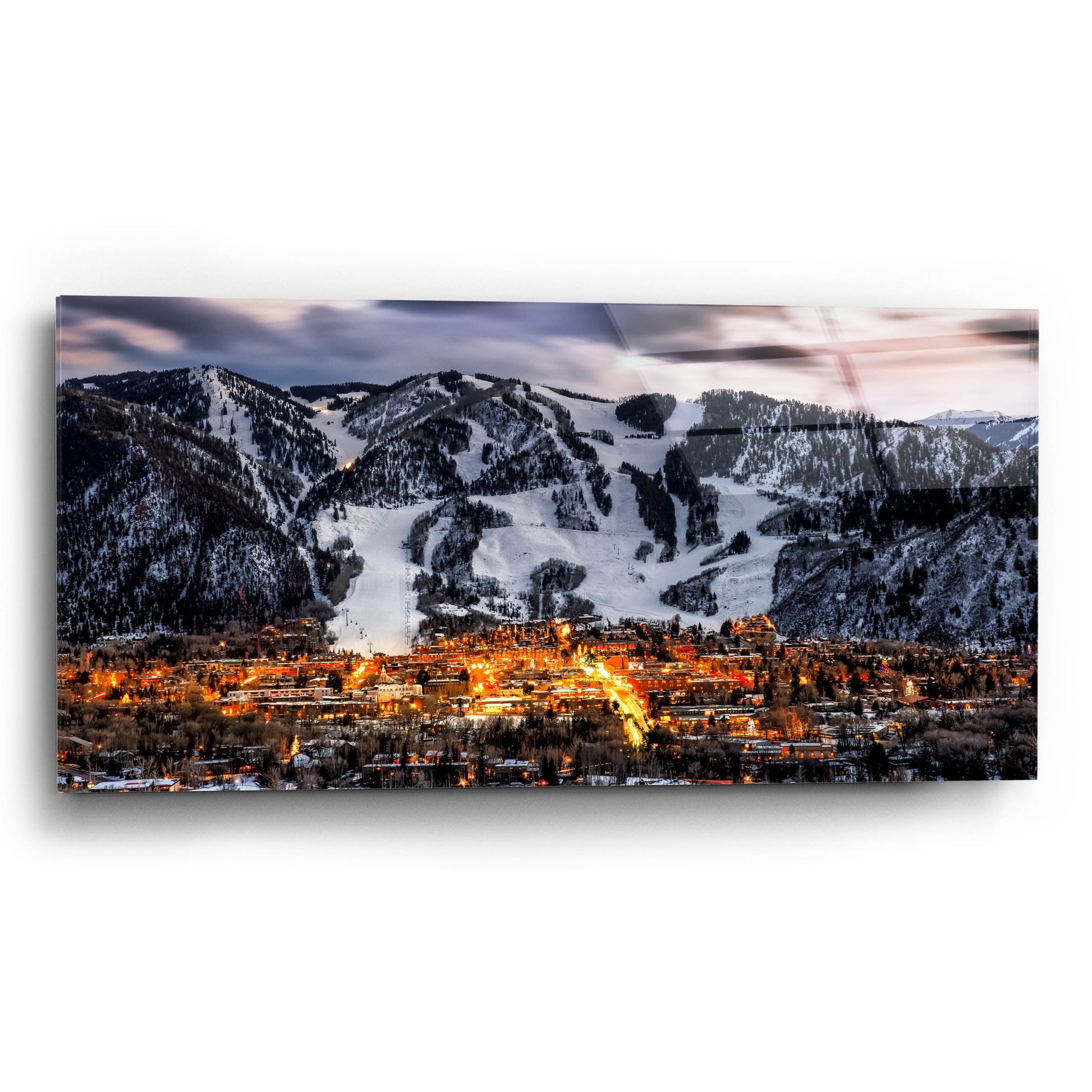 Epic Art 'Aspen Overlook' by Jonathan Ross, Acrylic Glass Wall Art,24x12