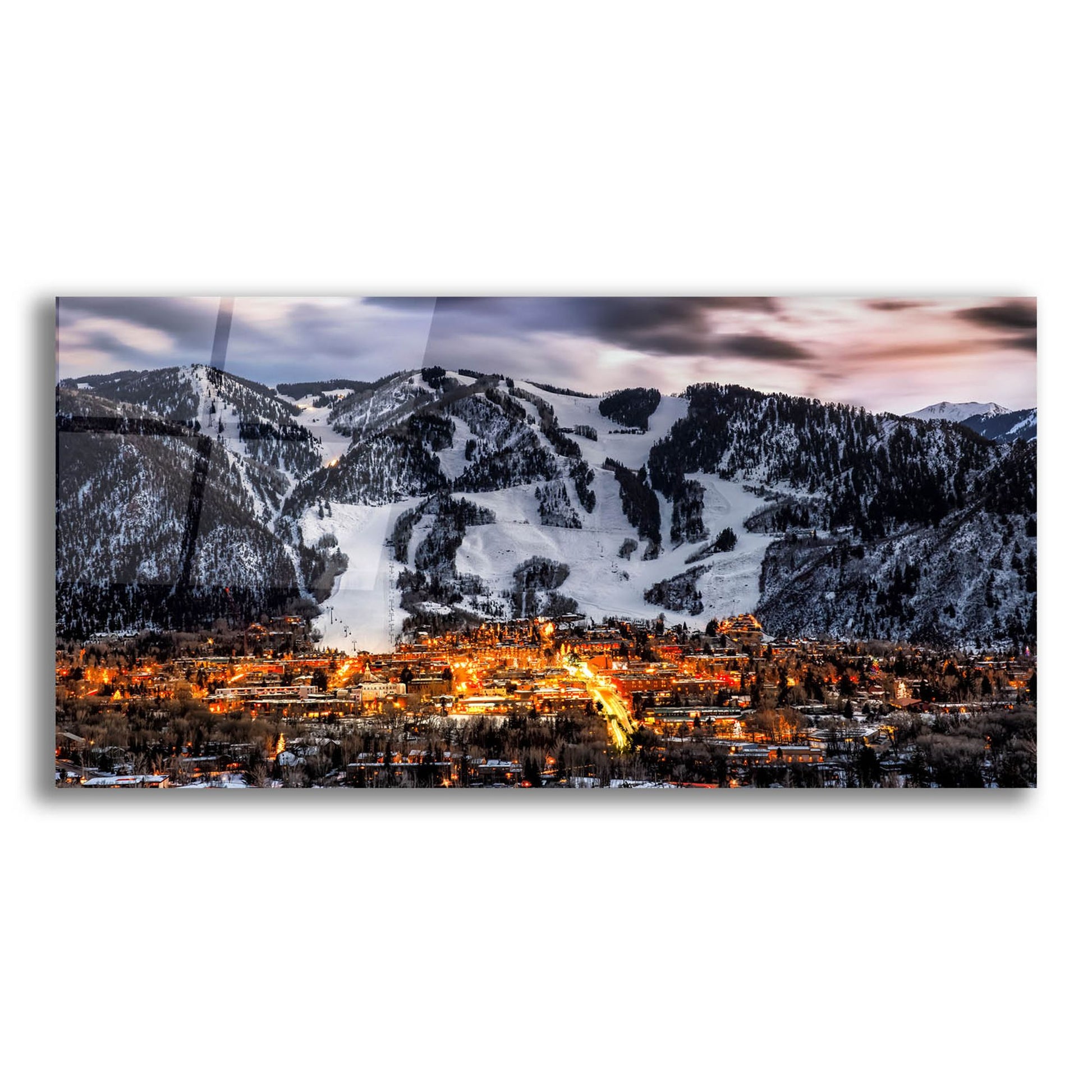 Epic Art 'Aspen Overlook' by Jonathan Ross, Acrylic Glass Wall Art,24x12