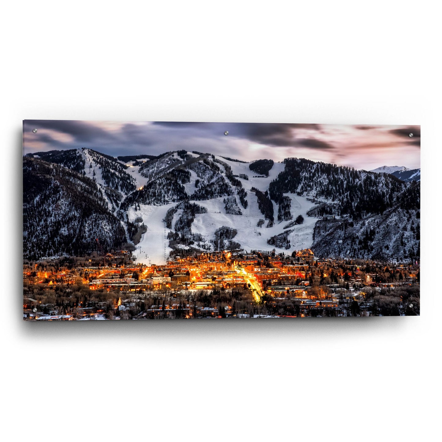 Epic Art 'Aspen Overlook' by Jonathan Ross, Acrylic Glass Wall Art,48x24