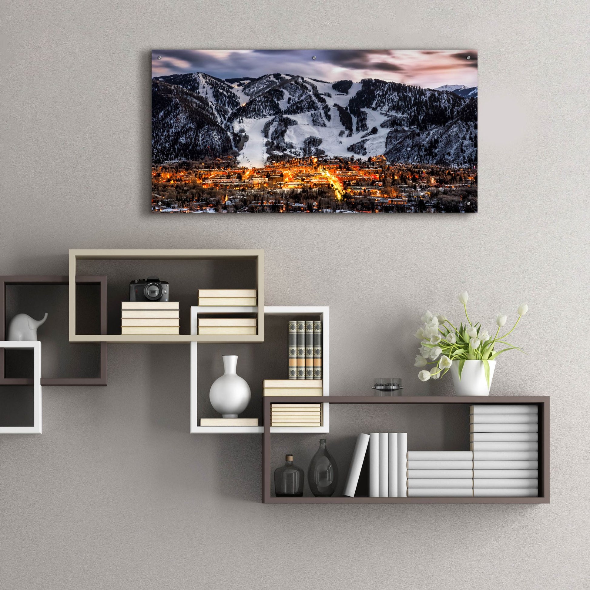 Epic Art 'Aspen Overlook' by Jonathan Ross, Acrylic Glass Wall Art,48x24