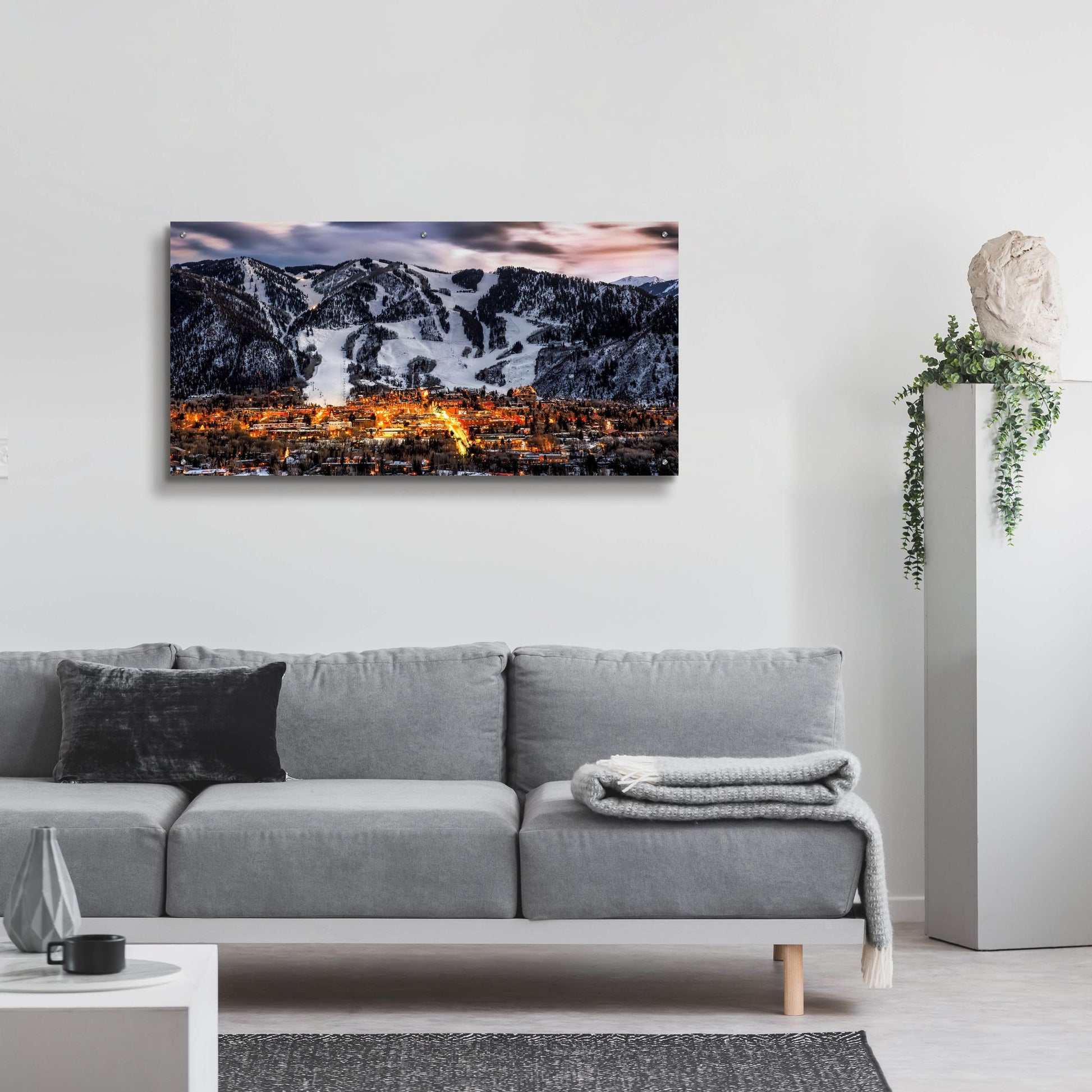 Epic Art 'Aspen Overlook' by Jonathan Ross, Acrylic Glass Wall Art,48x24