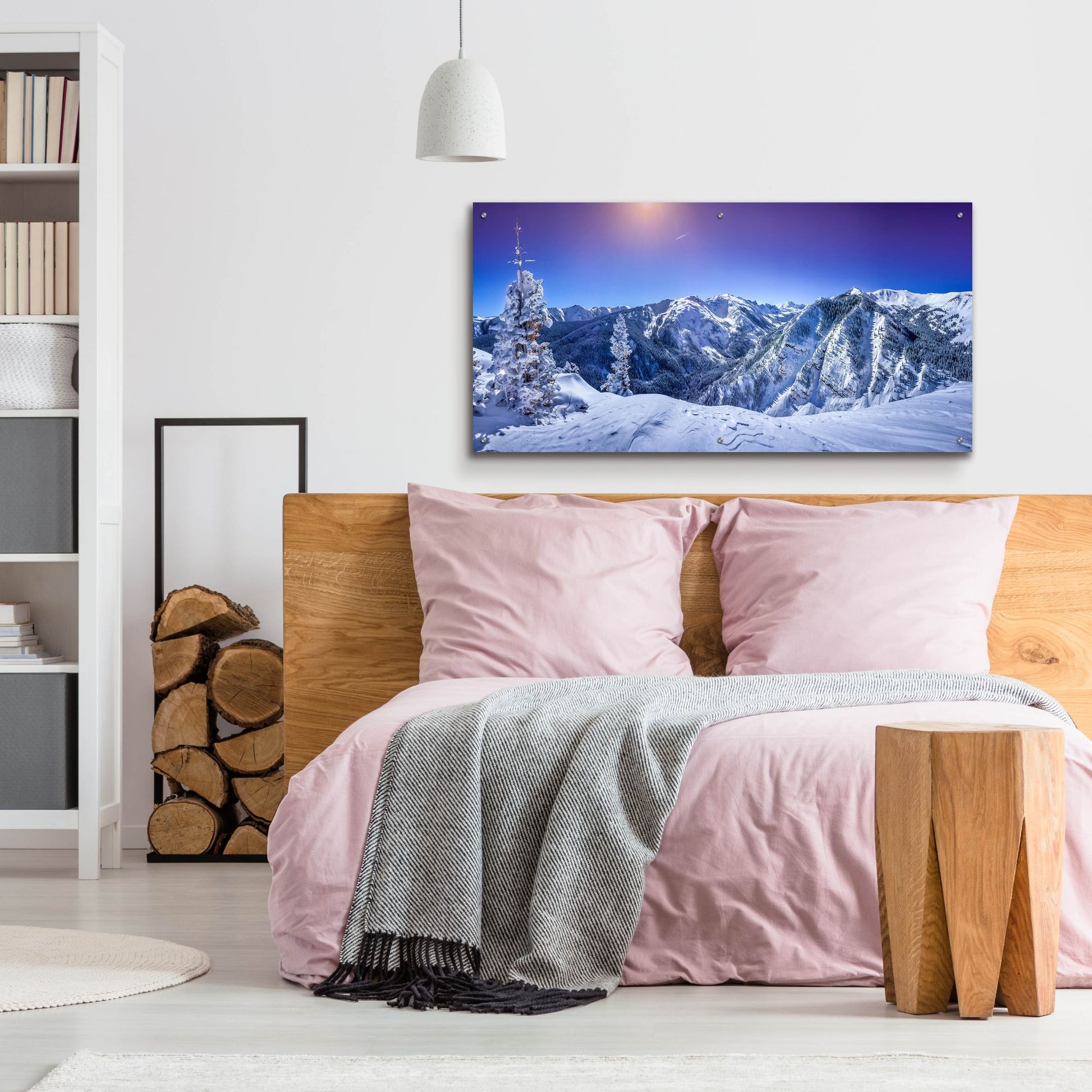 Epic Art 'Colorado Snow' by Jonathan Ross, Acrylic Glass Wall Art,48x24