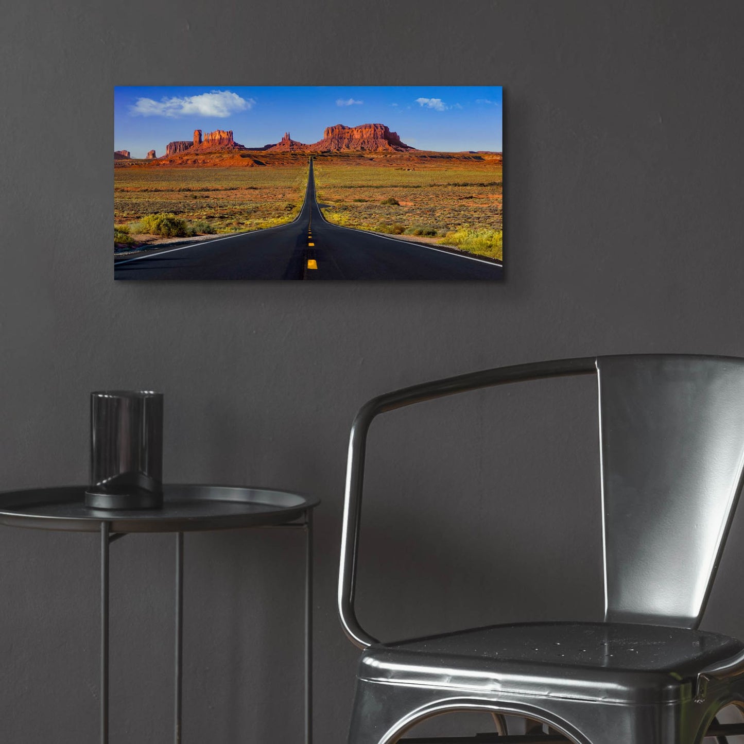 Epic Art 'Monument Valley Road' by Jonathan Ross, Acrylic Glass Wall Art,24x12