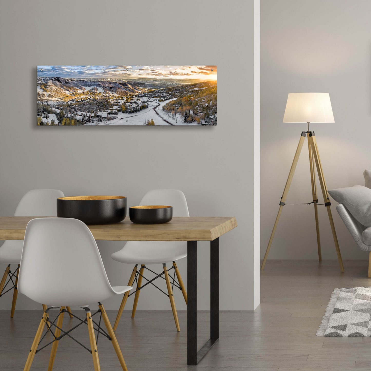 Epic Art 'Snowmass Colorado' by Jonathan Ross, Acrylic Glass Wall Art,48x16