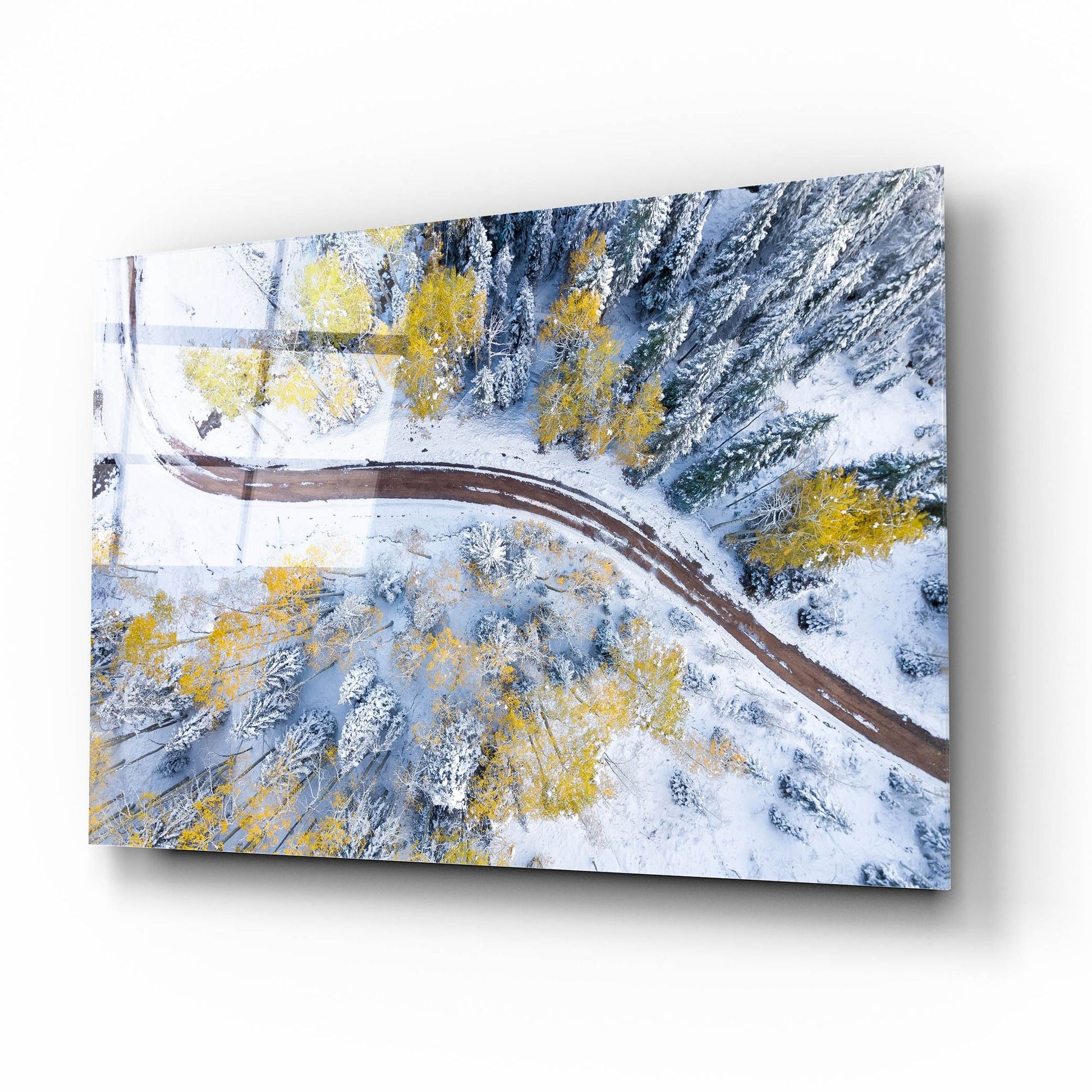 Epic Art 'Snowmass Road' by Jonathan Ross, Acrylic Glass Wall Art,16x12