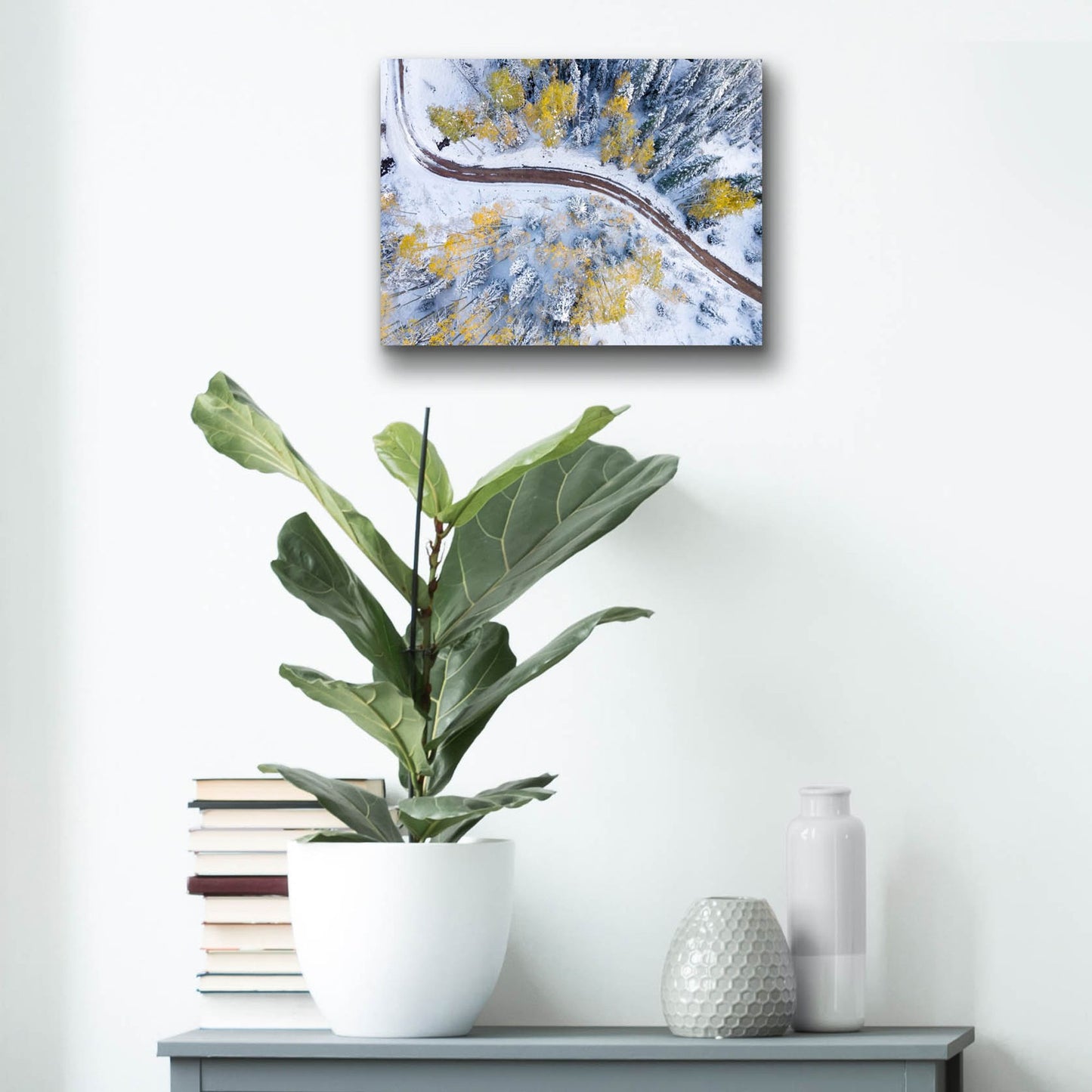 Epic Art 'Snowmass Road' by Jonathan Ross, Acrylic Glass Wall Art,16x12