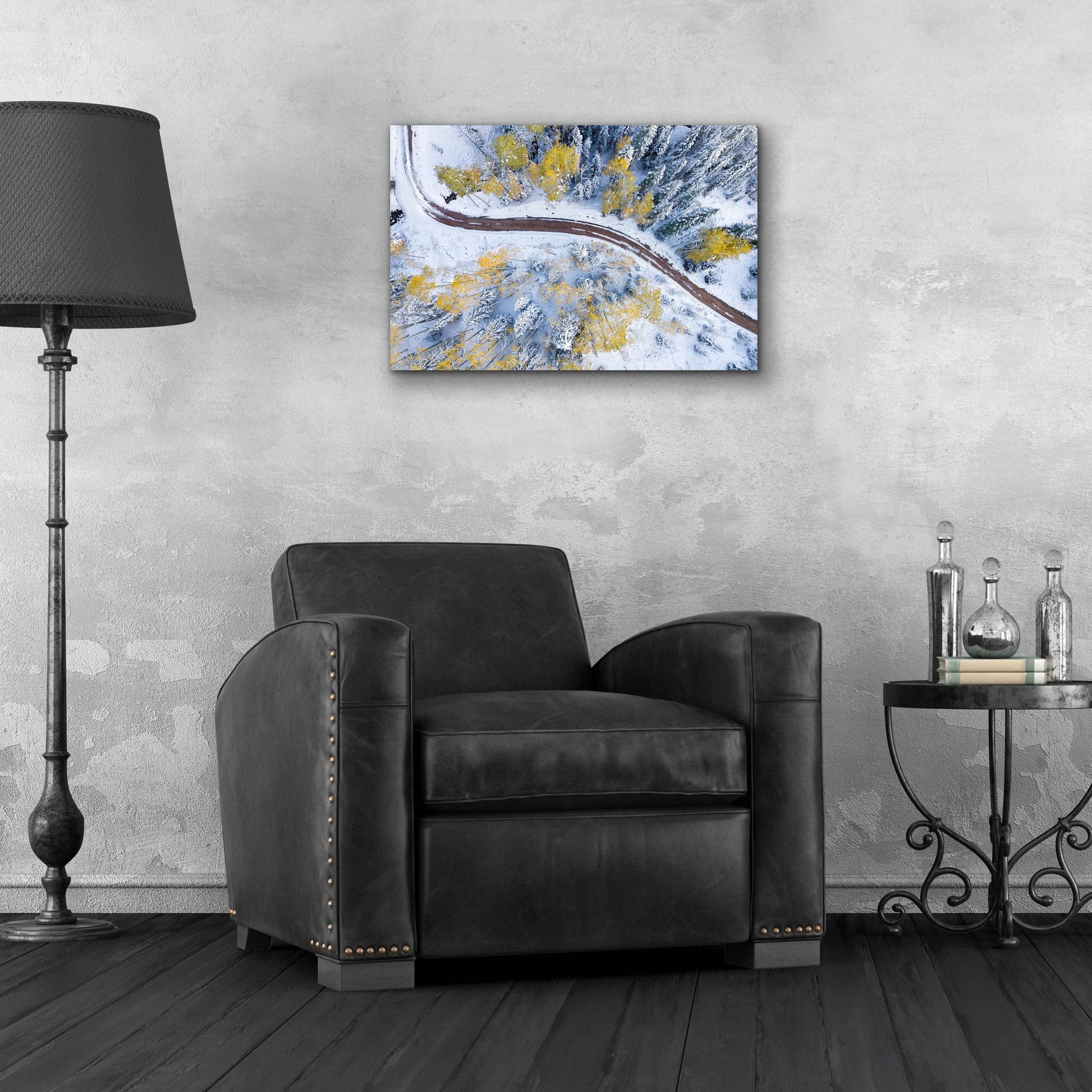 Epic Art 'Snowmass Road' by Jonathan Ross, Acrylic Glass Wall Art,24x16