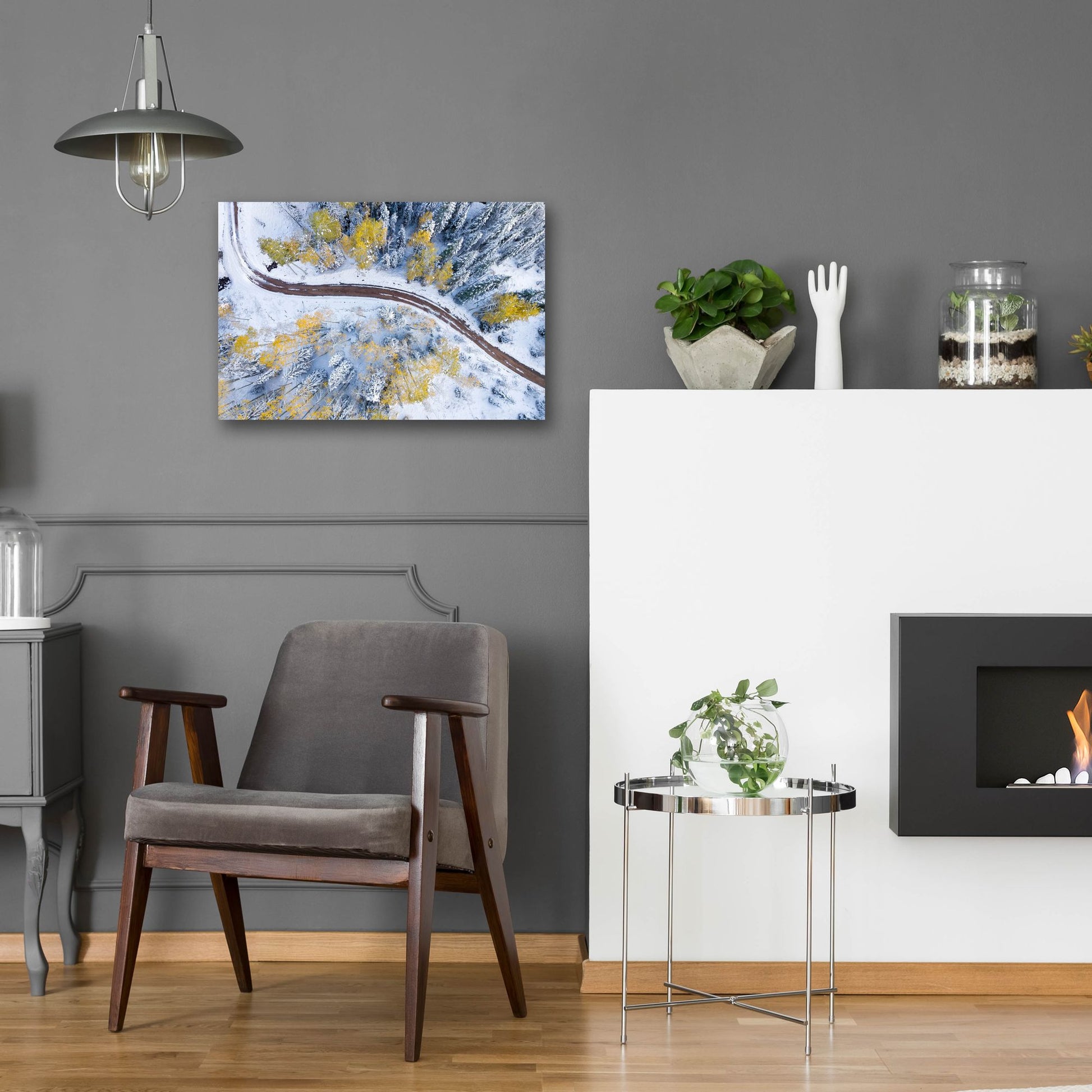 Epic Art 'Snowmass Road' by Jonathan Ross, Acrylic Glass Wall Art,24x16