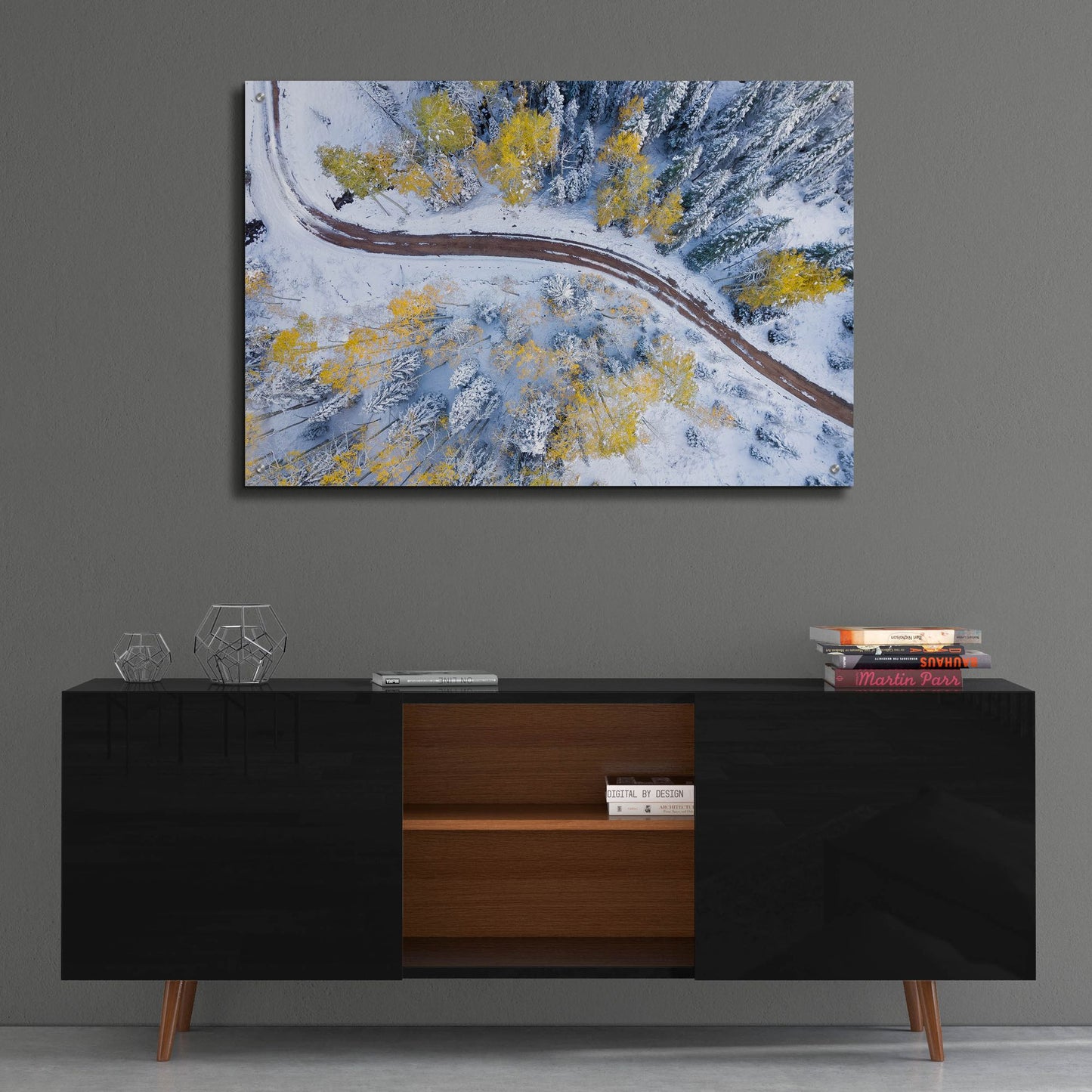 Epic Art 'Snowmass Road' by Jonathan Ross, Acrylic Glass Wall Art,36x24