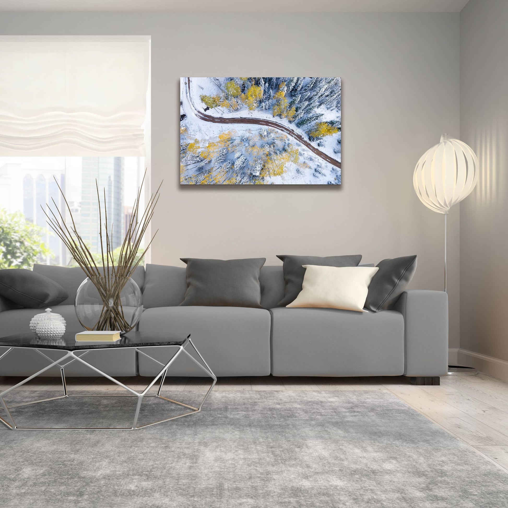 Epic Art 'Snowmass Road' by Jonathan Ross, Acrylic Glass Wall Art,36x24
