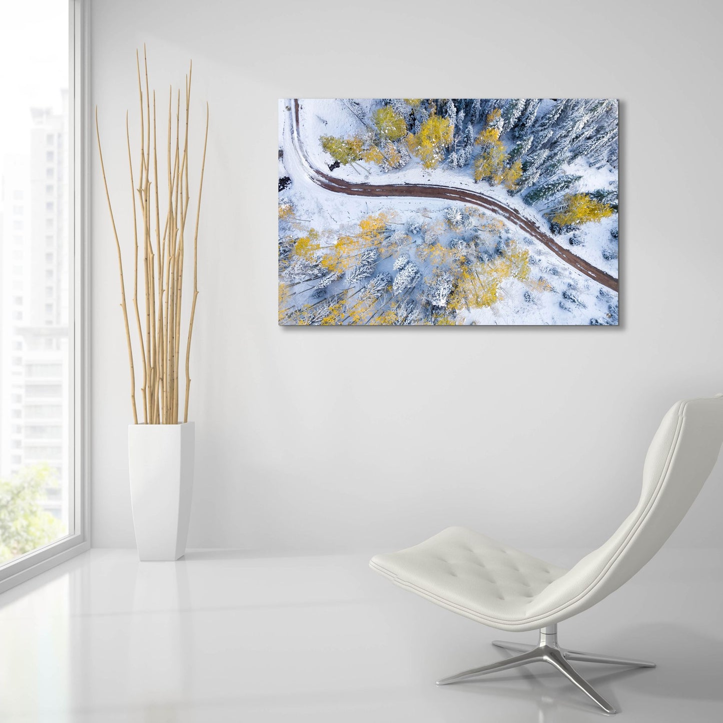 Epic Art 'Snowmass Road' by Jonathan Ross, Acrylic Glass Wall Art,36x24
