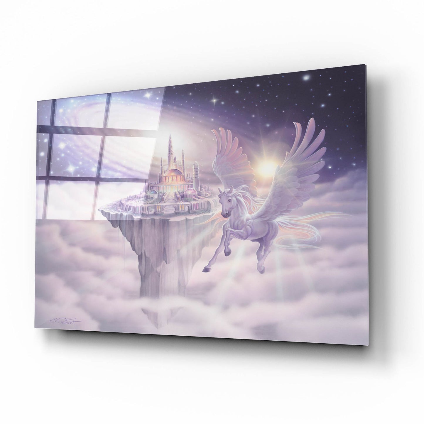 Epic Art 'Castle In The Sky' by Kirk Reinert, Acrylic Glass Wall Art,16x12